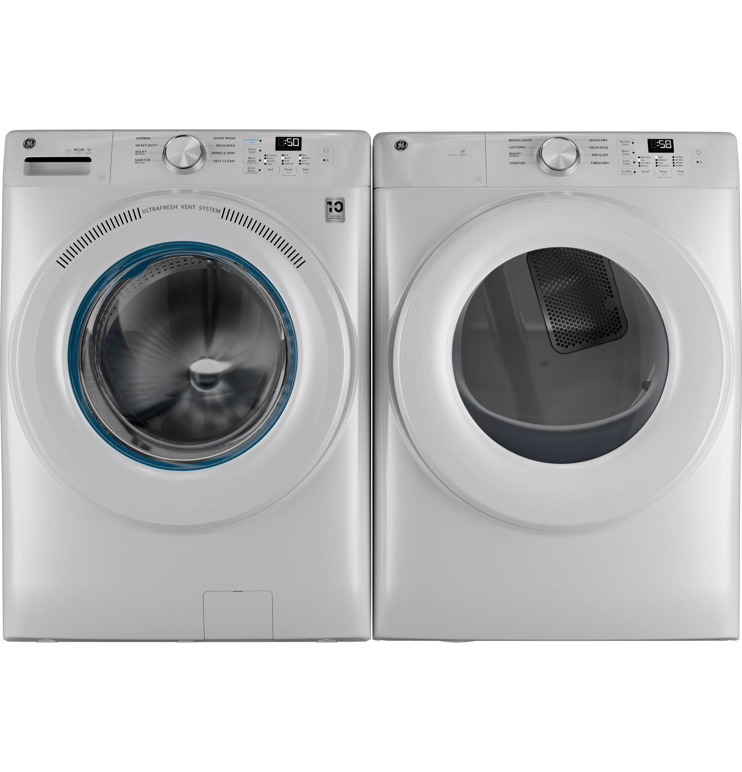 GFW350SSYWW GE® ENERGY STAR® 4.6 cu. ft. Capacity Smart Front Load Washer with UltraFresh Vent System with OdorBlock™ - Image 9
