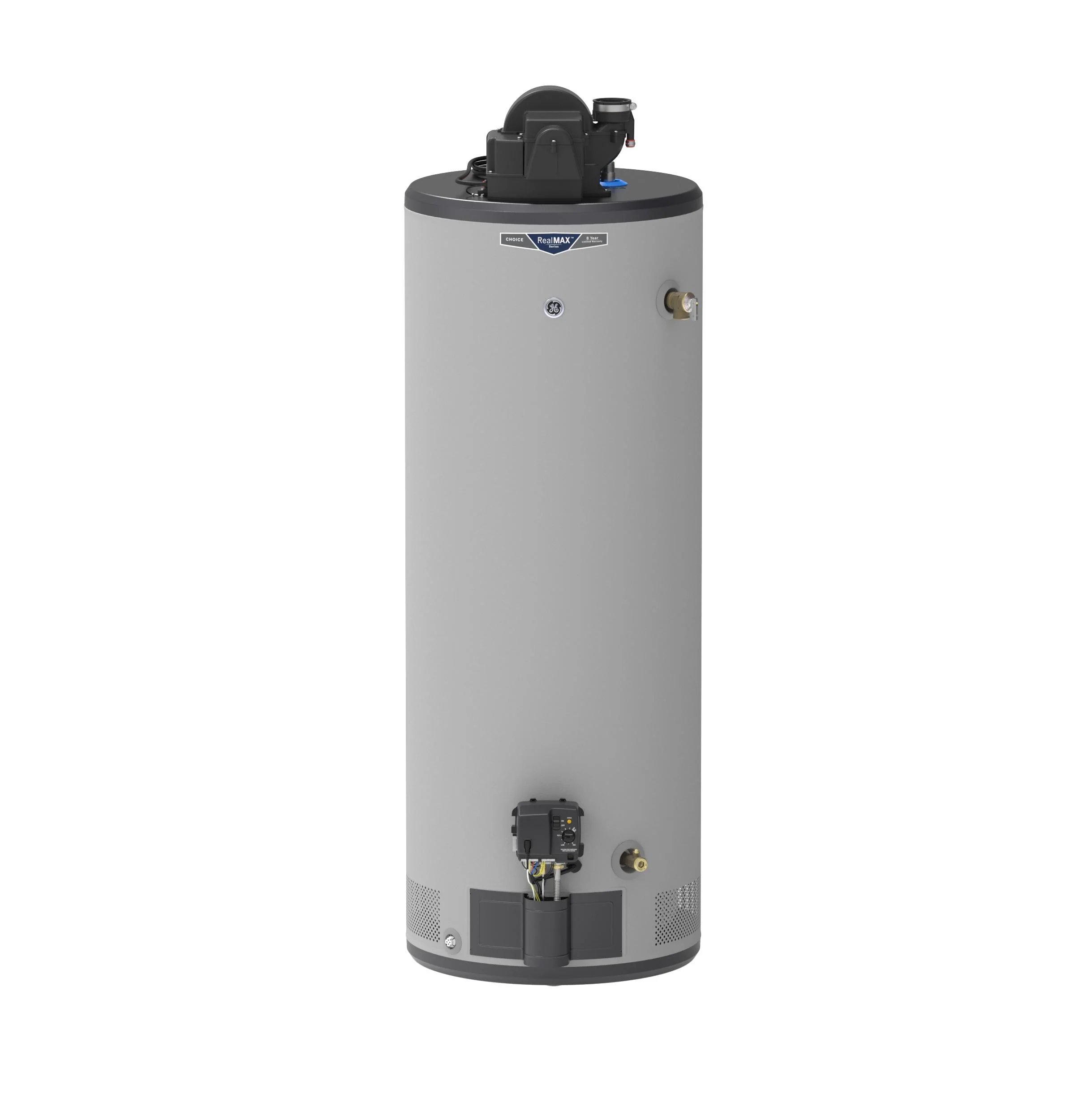 GG50T08AYV GE RealMAX Choice 50-Gallon Tall Natural Gas Power Vent Water Heater