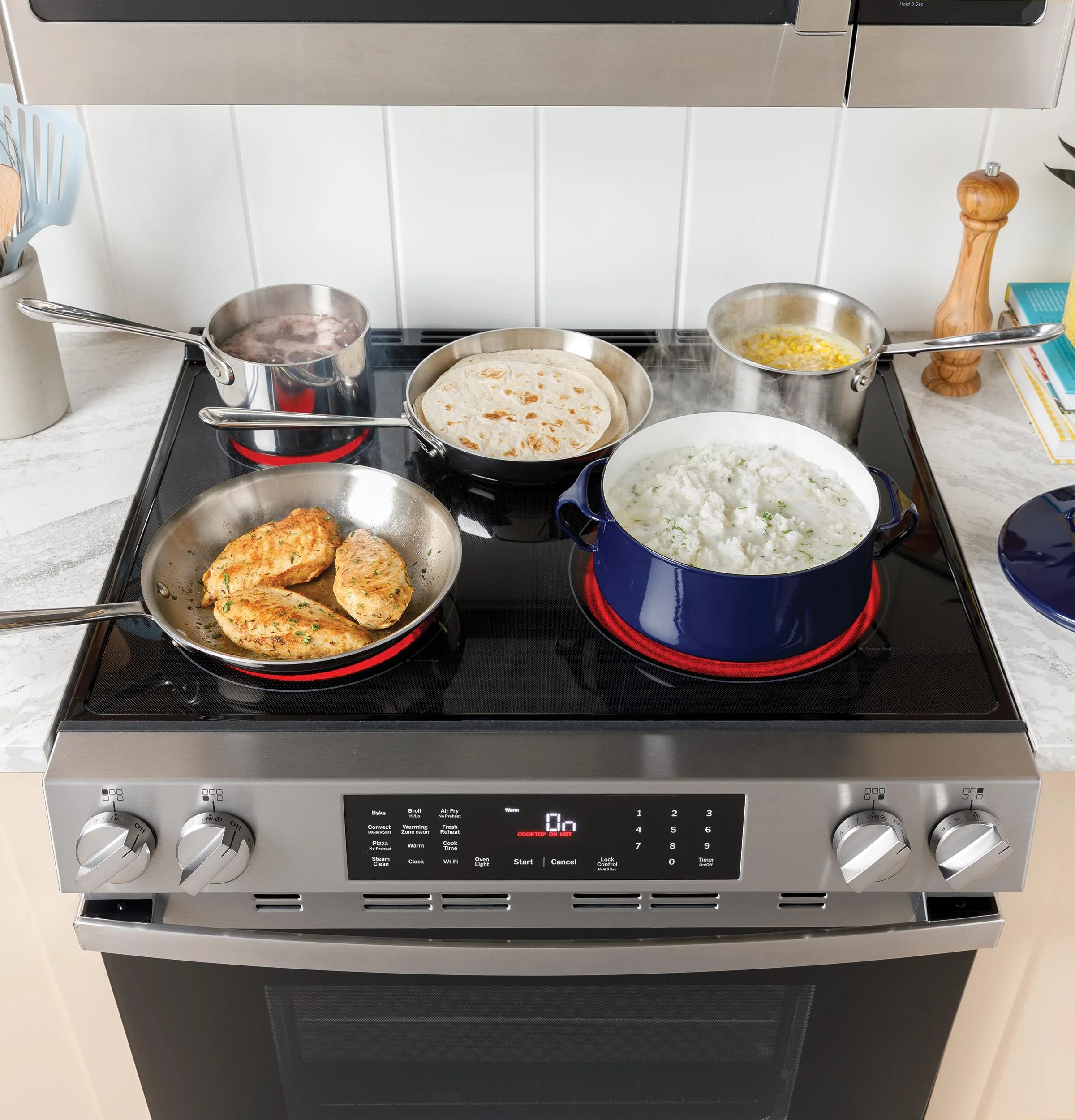 GRS600AVFS GE® ENERGY STAR® 30" Slide-In Electric Convection Range with No Preheat Air Fry and EasyWash™ Oven Tray - Image 19