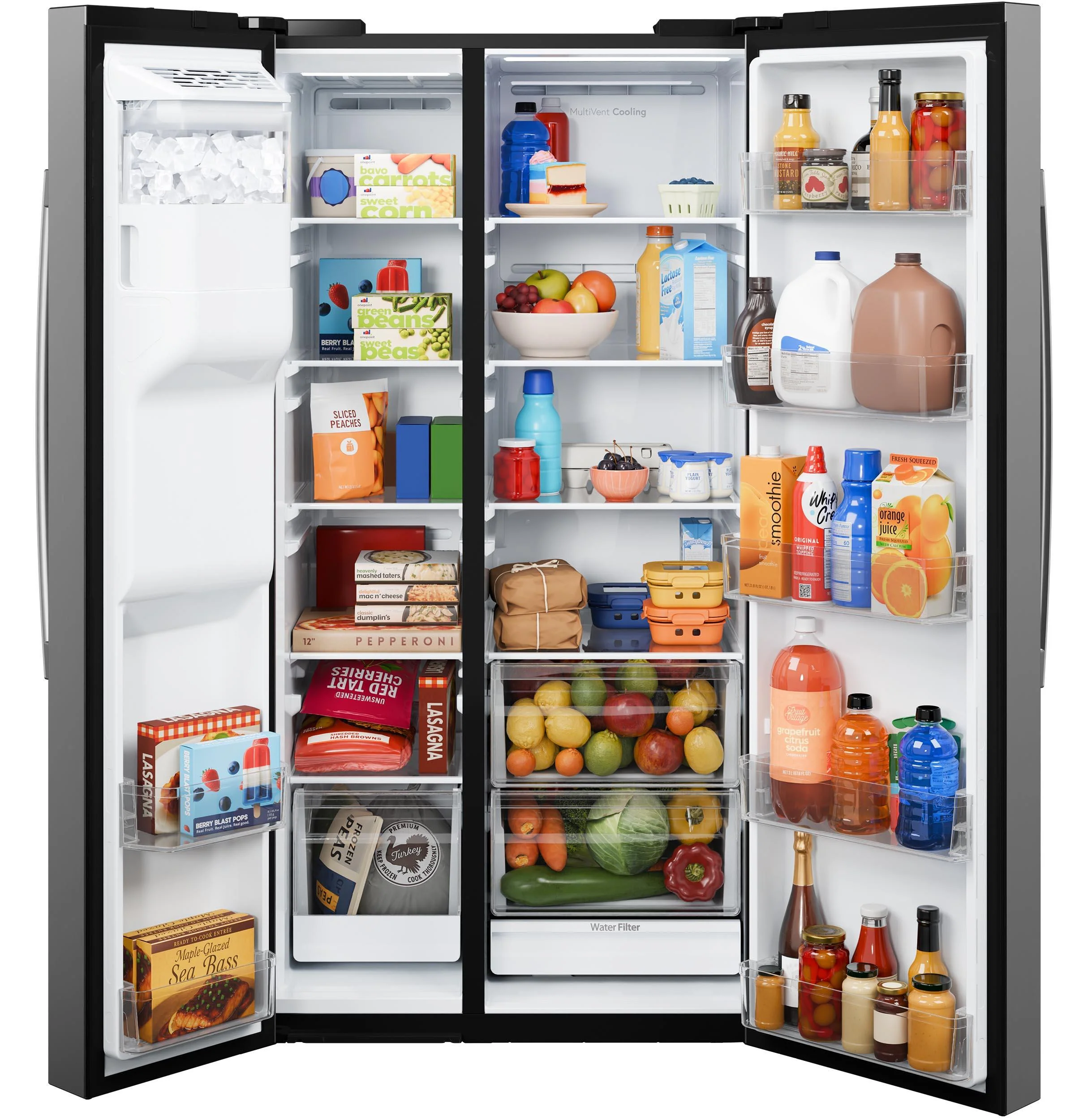 GSS28NYYFS GE® 27.9 Cu. Ft. Side-By-Side Refrigerator with Extra Tall Dispenser and In-Door Icemaker - Image 6