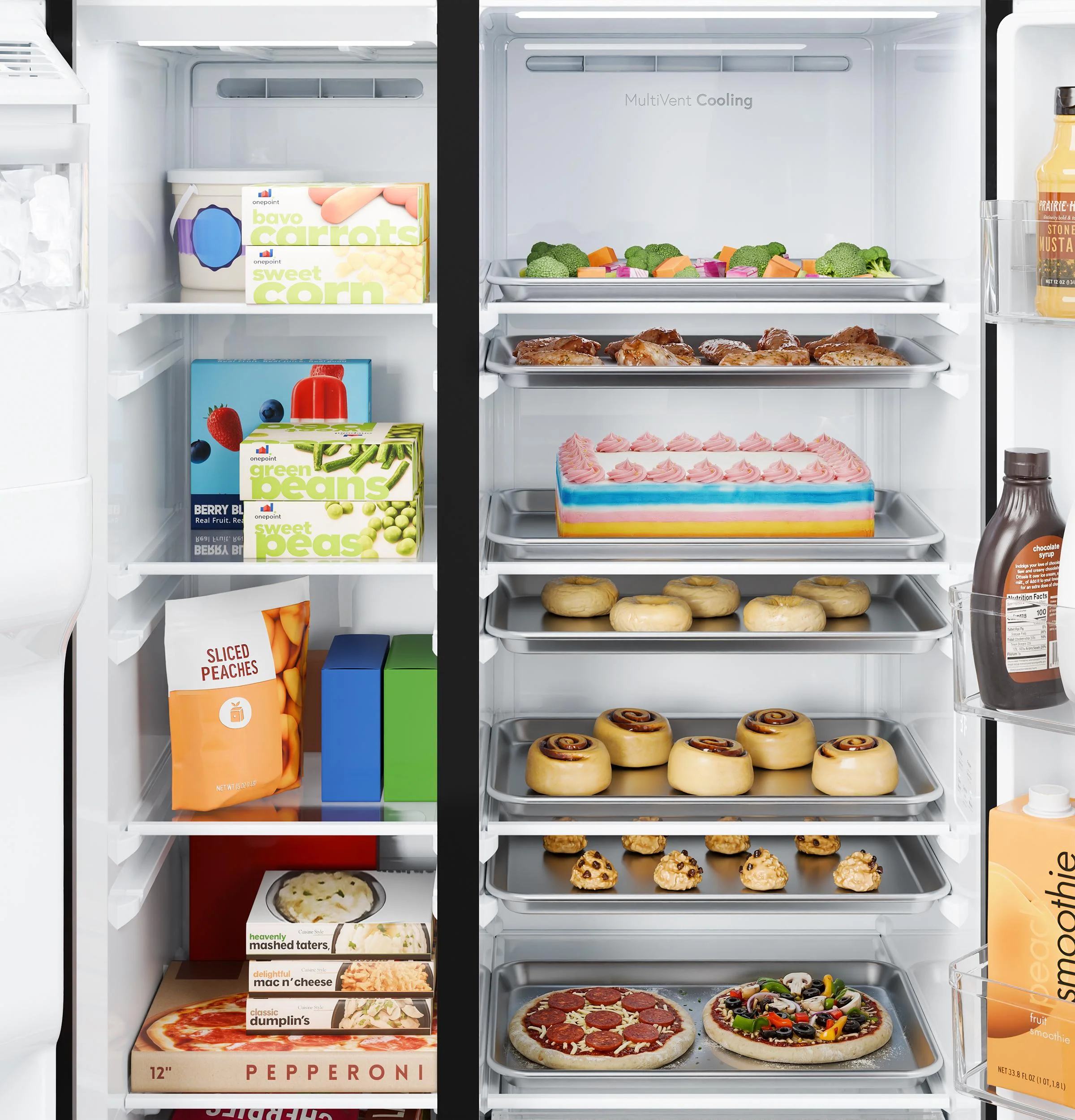 GSS28NYYFS GE® 27.9 Cu. Ft. Side-By-Side Refrigerator with Extra Tall Dispenser and In-Door Icemaker - Image 9