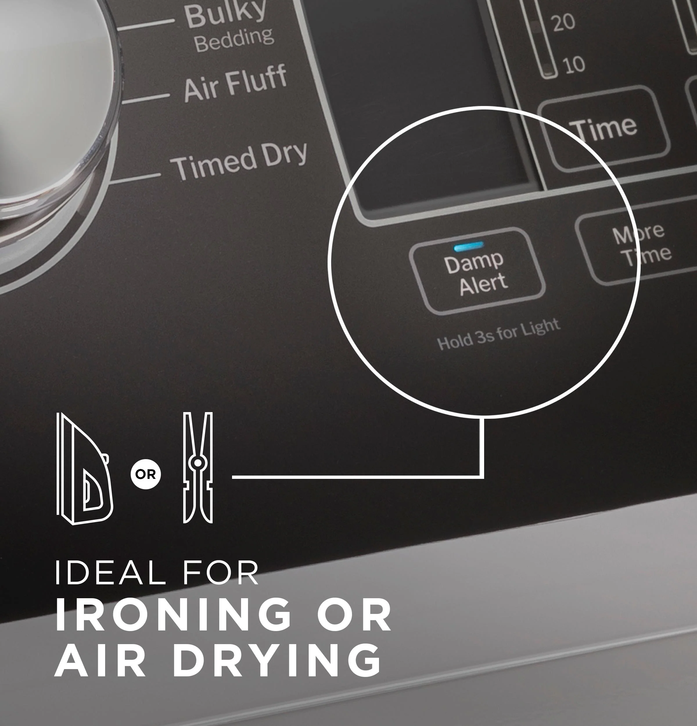 GTD58GBSVWS GE® 7.4 cu. ft. Capacity Gas Dryer with Up To 120 ft. Venting and Sensor Dry - Image 11
