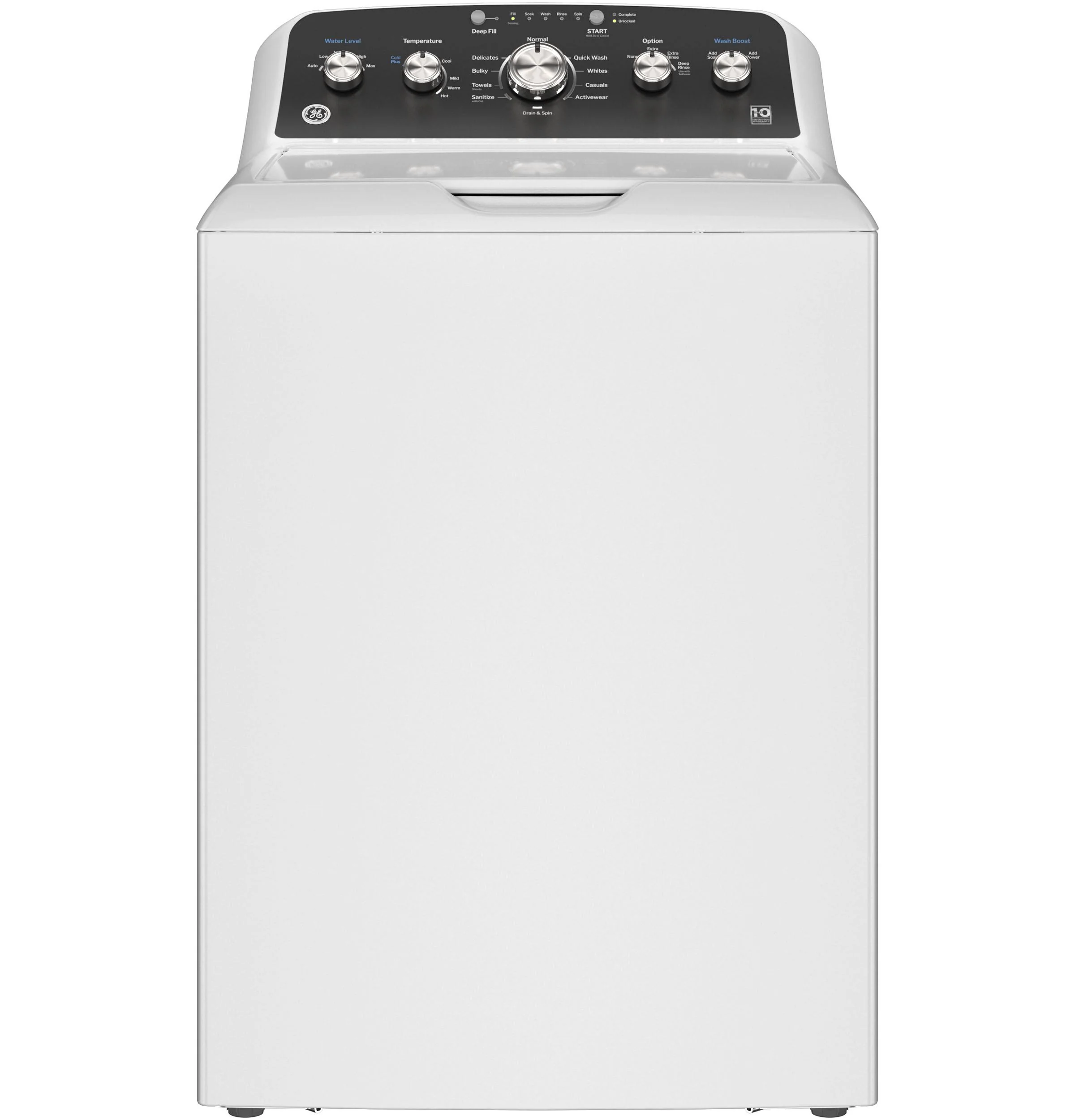 GTW480ASWWB GE® 4.6 cu. ft. Capacity Washer with Stainless Steel Basket,Cold Plus and Wash Boost​