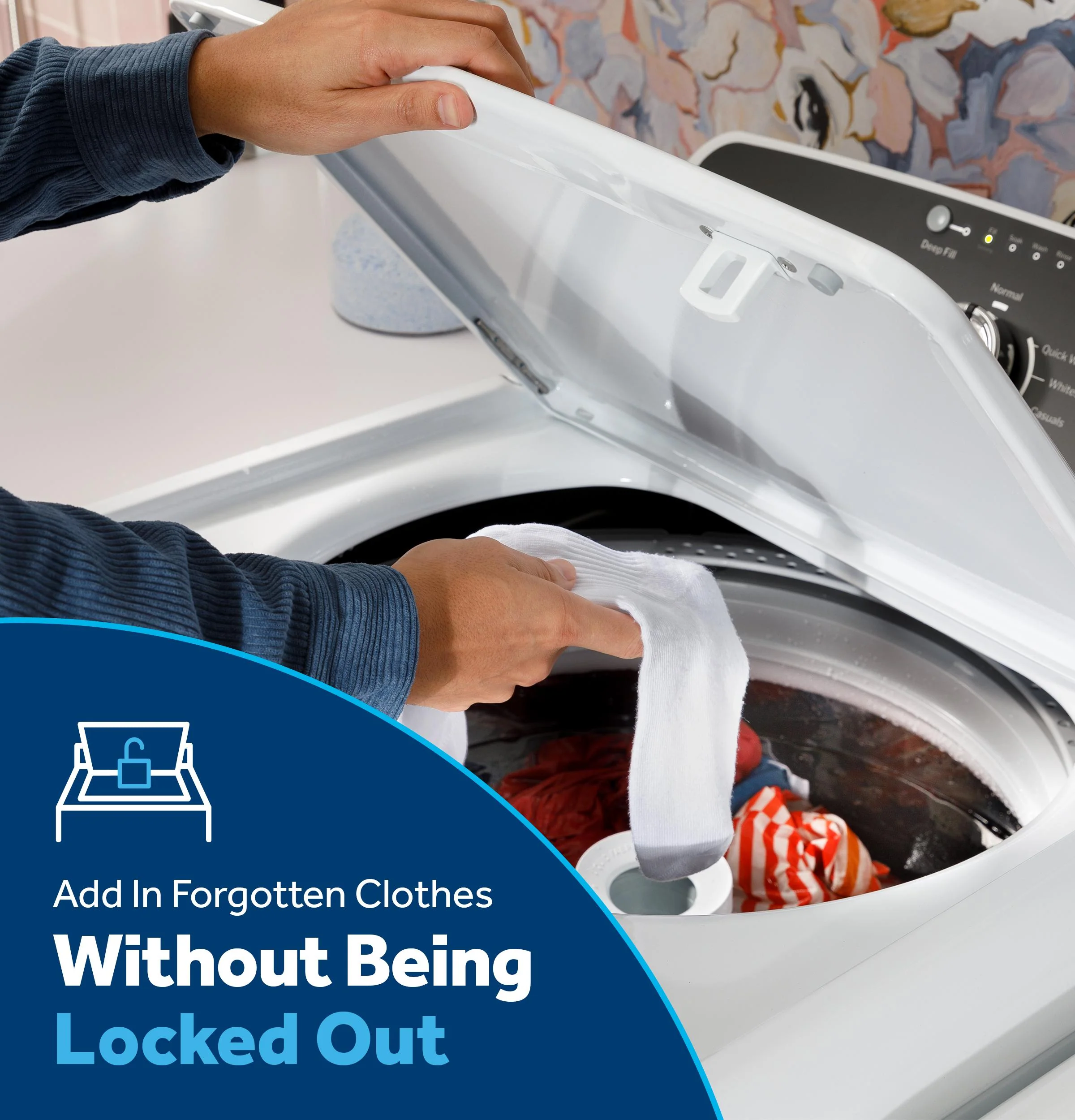 GTW480ASWWB GE® 4.6 cu. ft. Capacity Washer with Stainless Steel Basket,Cold Plus and Wash Boost​ - Image 14