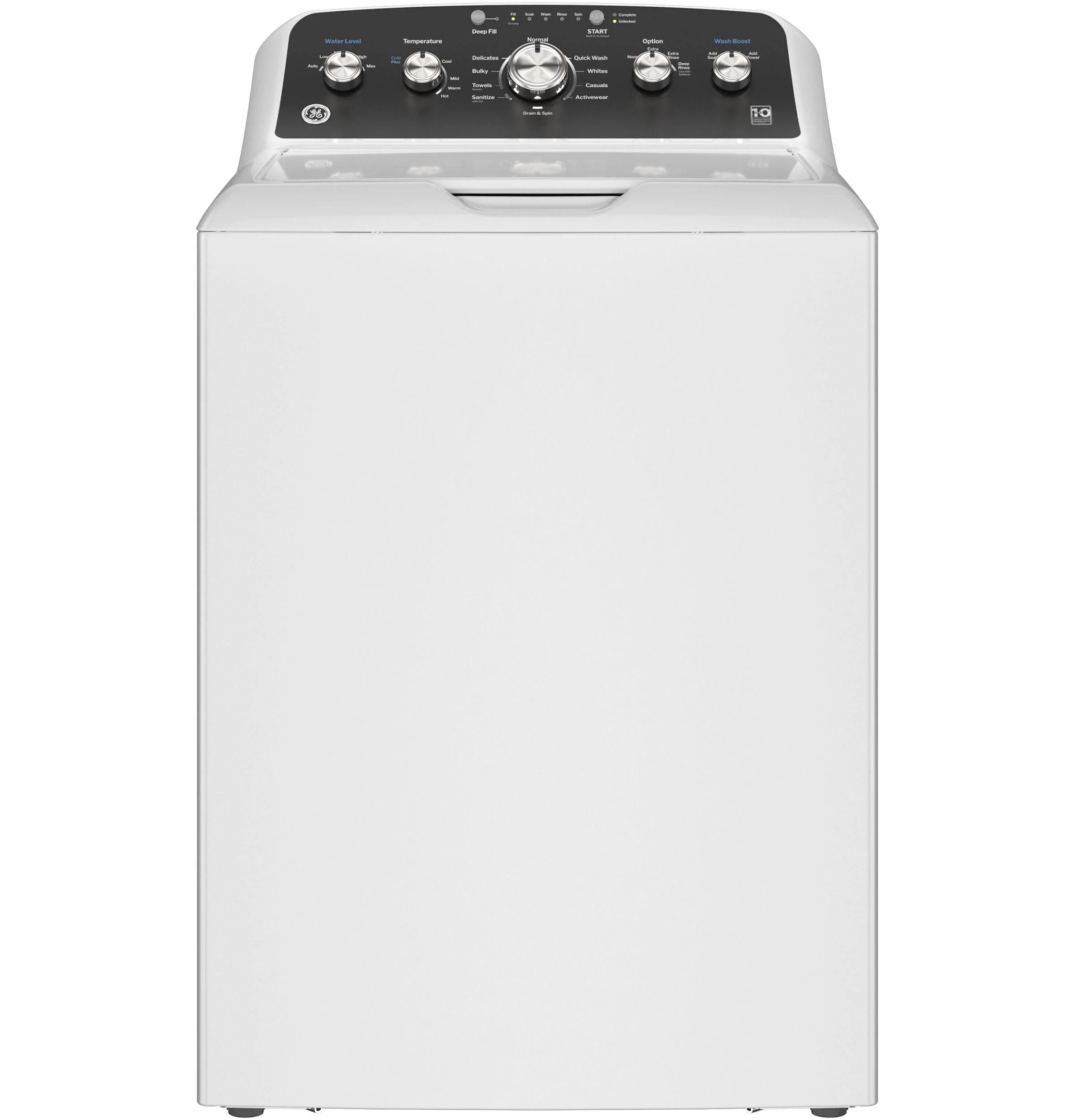 GTW485ASWWB GE® 4.5 cu. ft. Capacity Washer with Stainless Steel Basket, Cold Plus and Wash Boost