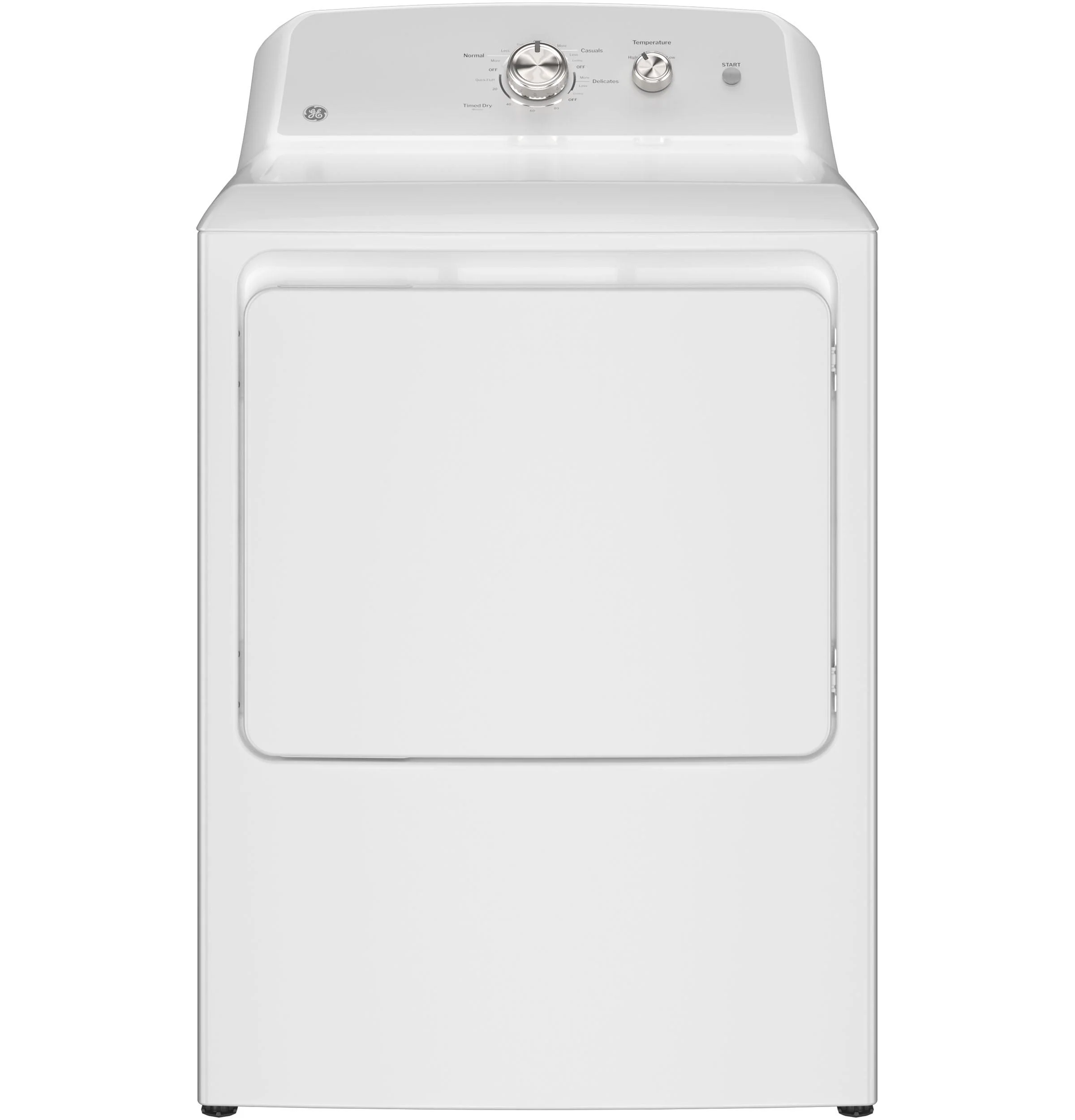 GTX38EASWWS GE® 6.2 cu. ft. Capacity Electric Dryer with Up To 120 ft. Venting and Shallow Depth