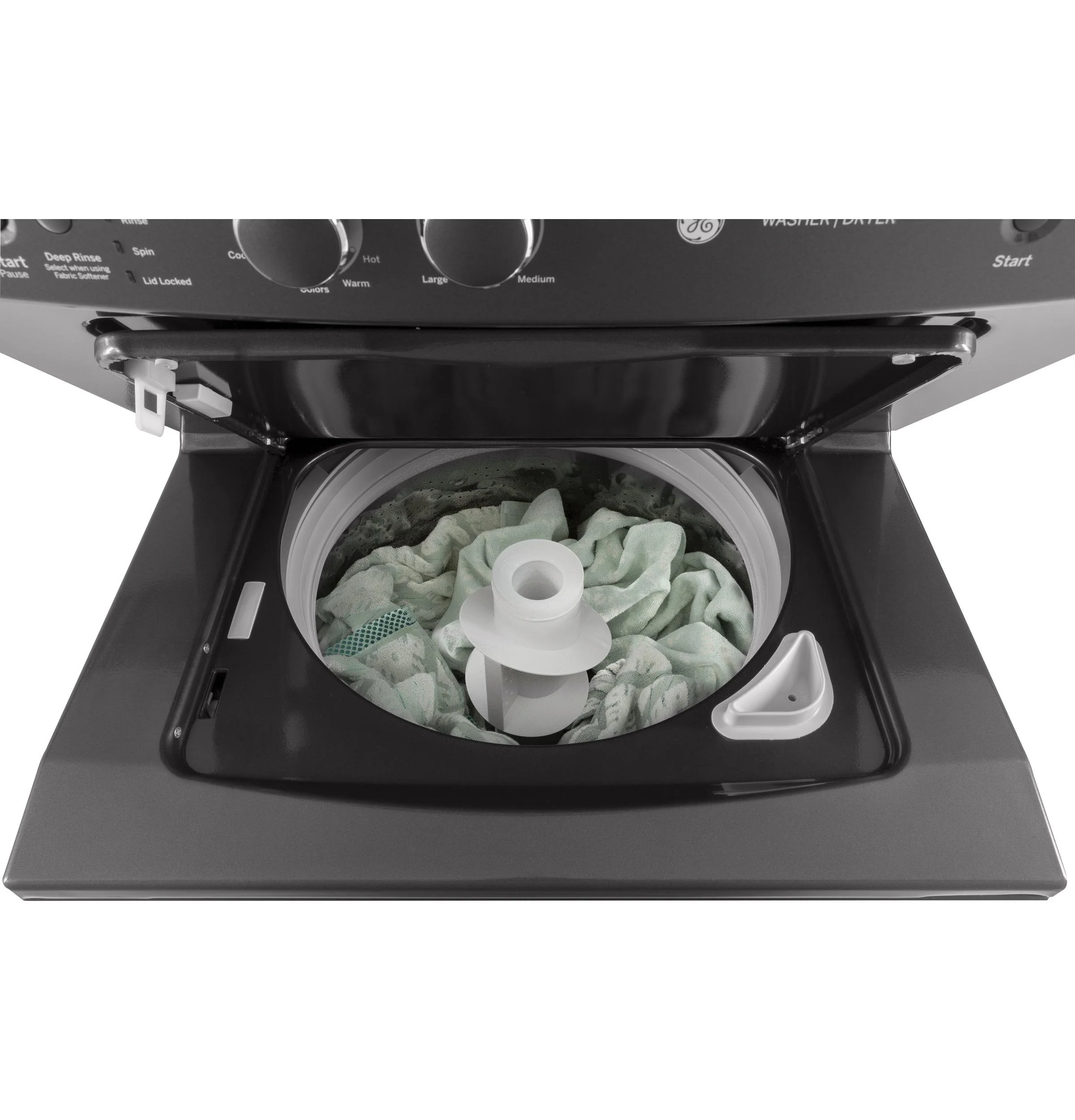 GUD27GSPMDG GE Unitized Spacemaker® 3.8 cu. ft. Capacity Washer with Stainless Steel Basket and 5.9 cu. ft. Capacity Gas Dryer - Image 4