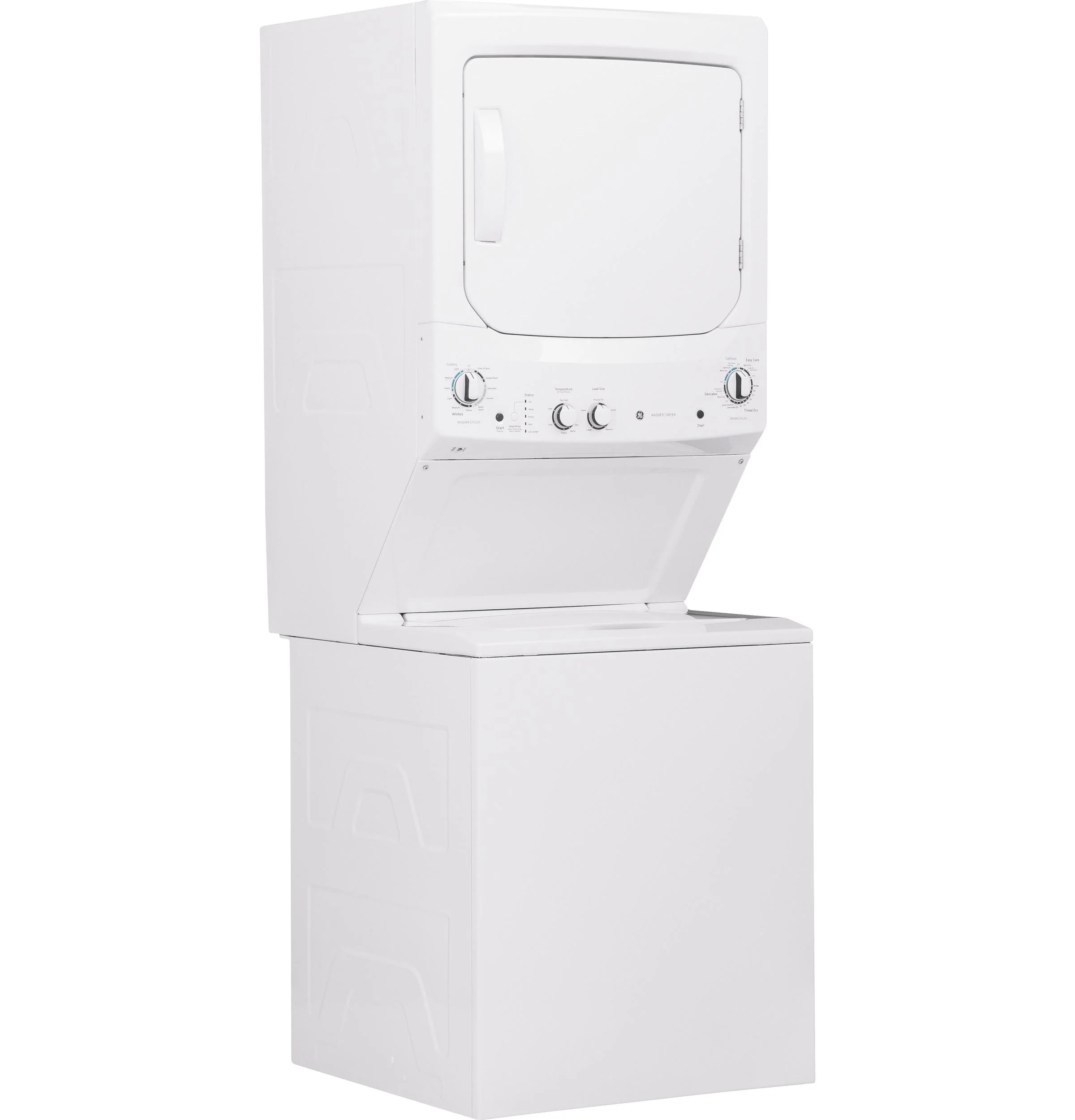GUD27GSSMWW GE Unitized Spacemaker® 3.8 cu. ft. Capacity Washer with Stainless Steel Basket and 5.9 cu. ft. Capacity Gas Dryer - Image 5