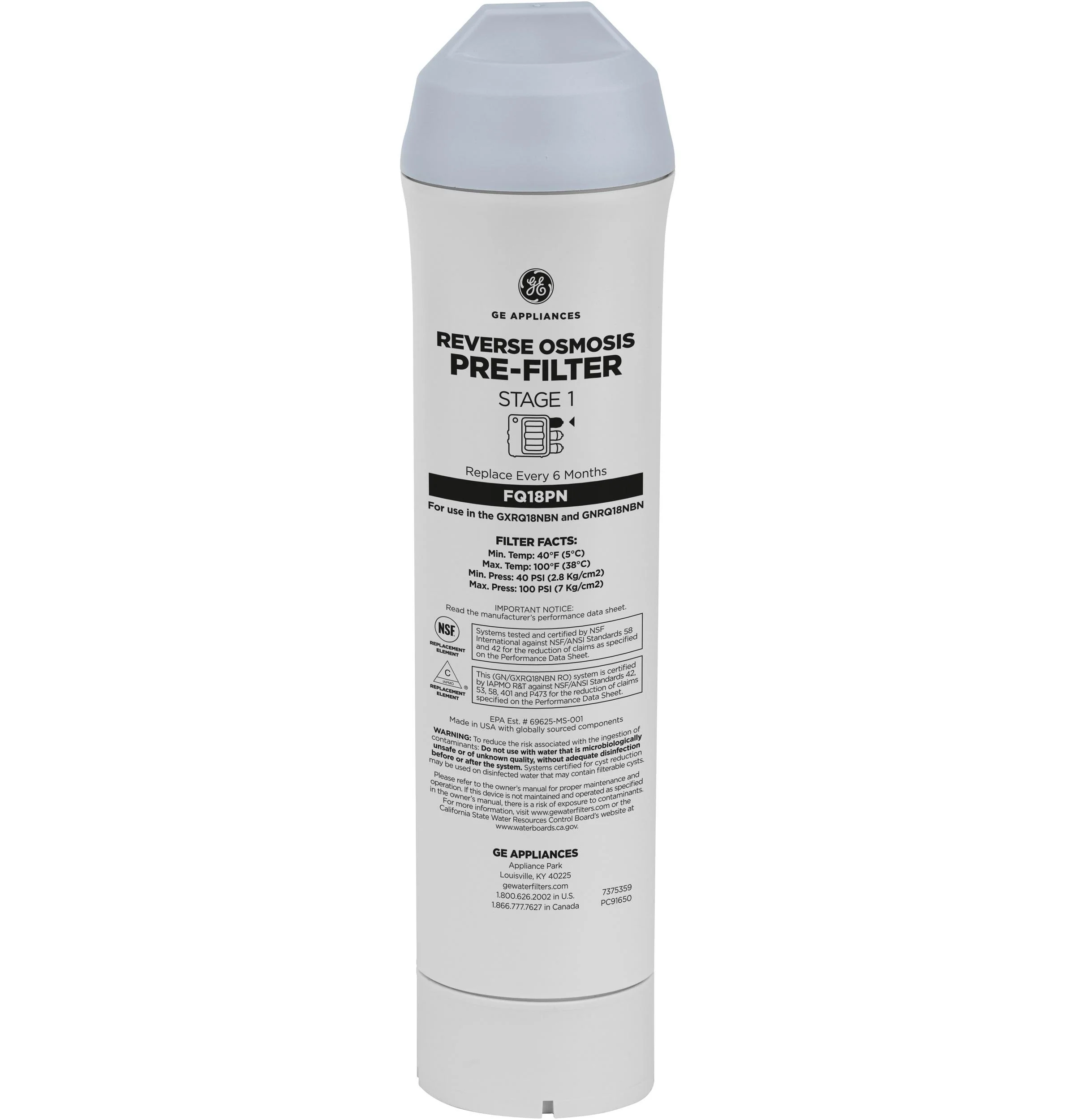 GXRQ18NBN GE® Reverse Osmosis Filtration System - Image 17