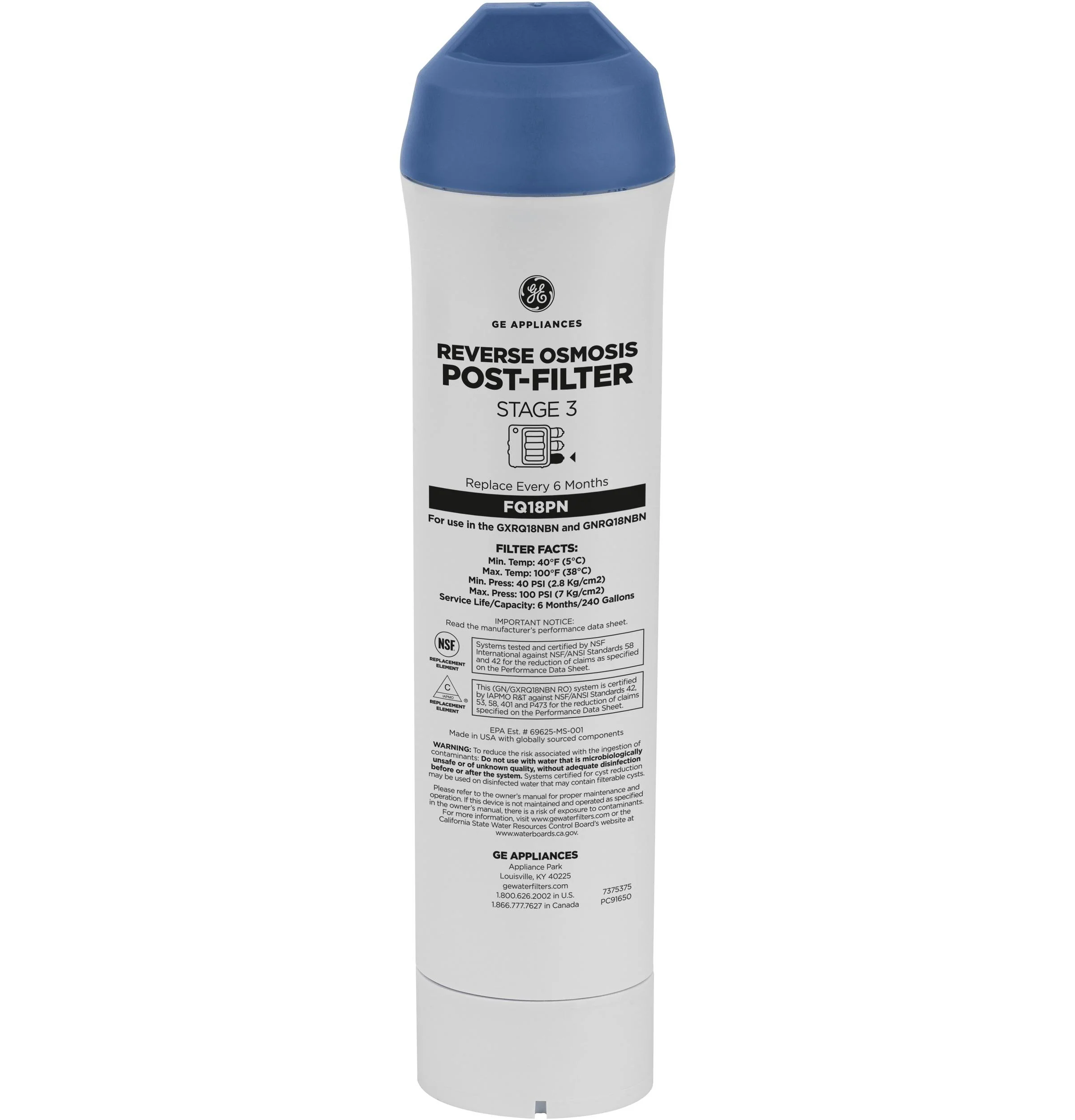 GXRQ18NBN GE® Reverse Osmosis Filtration System - Image 18