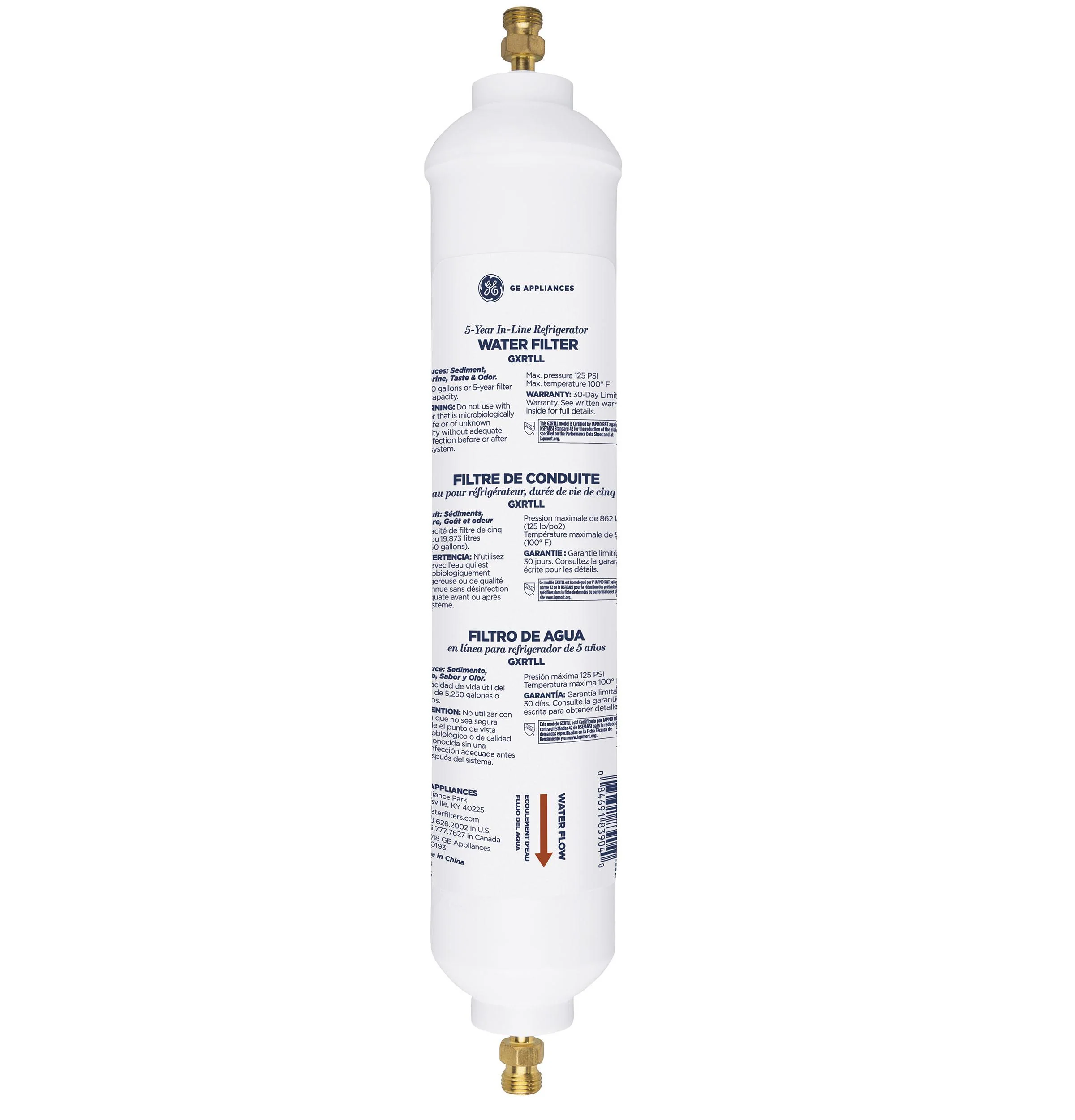 Ge Appliances GXRTLL 5-YEAR IN-LINE WATER FILTRATION SYSTEM FOR REFRIGERATORS OR ICEMAKERS
