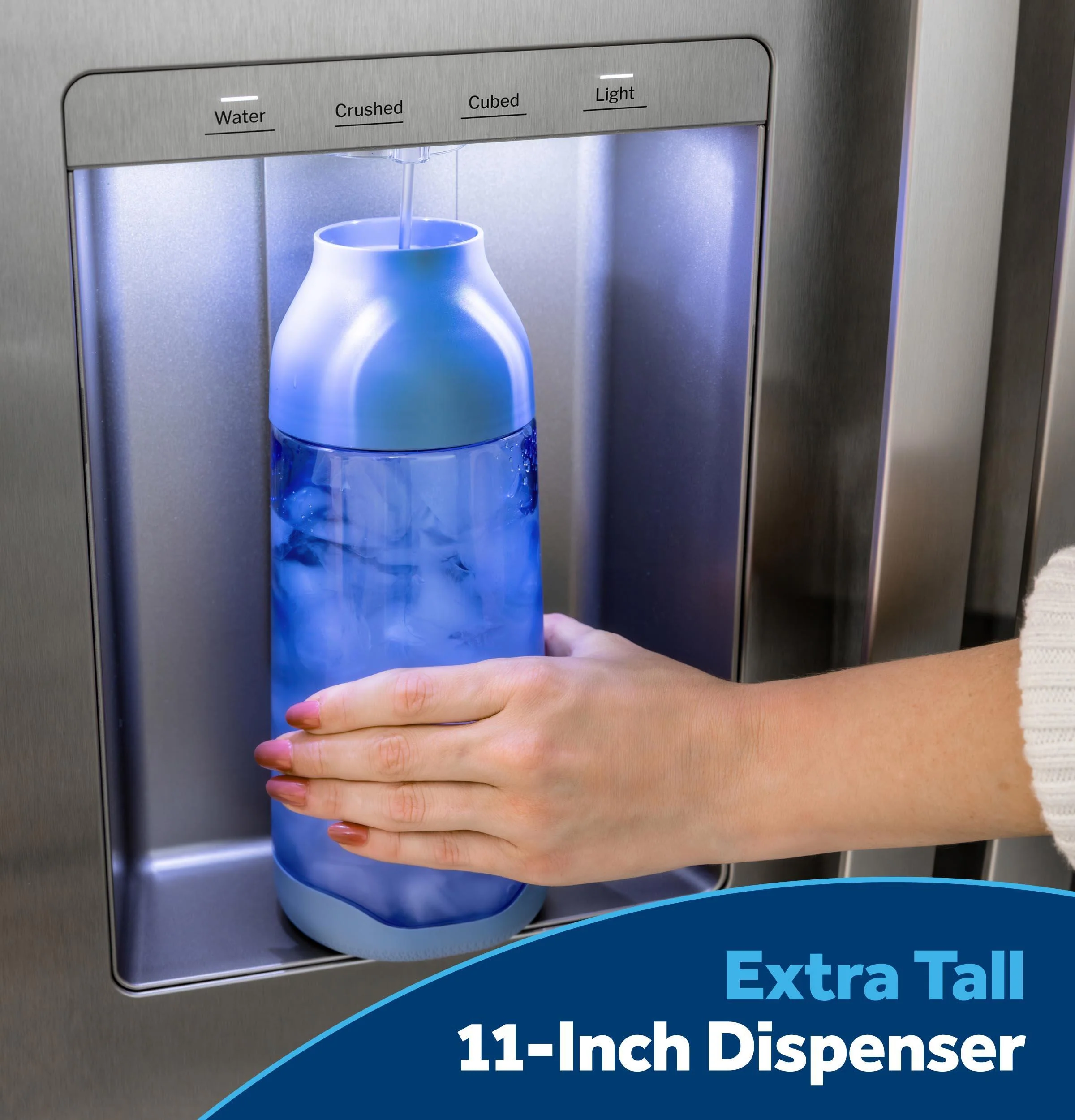 GZE24NYYFS GE® ENERGY STAR® 23.6 Cu. Ft. Counter-Depth Side-By-Side Refrigerator with Extra Tall Dispenser and In-Door Icemaker - Image 12