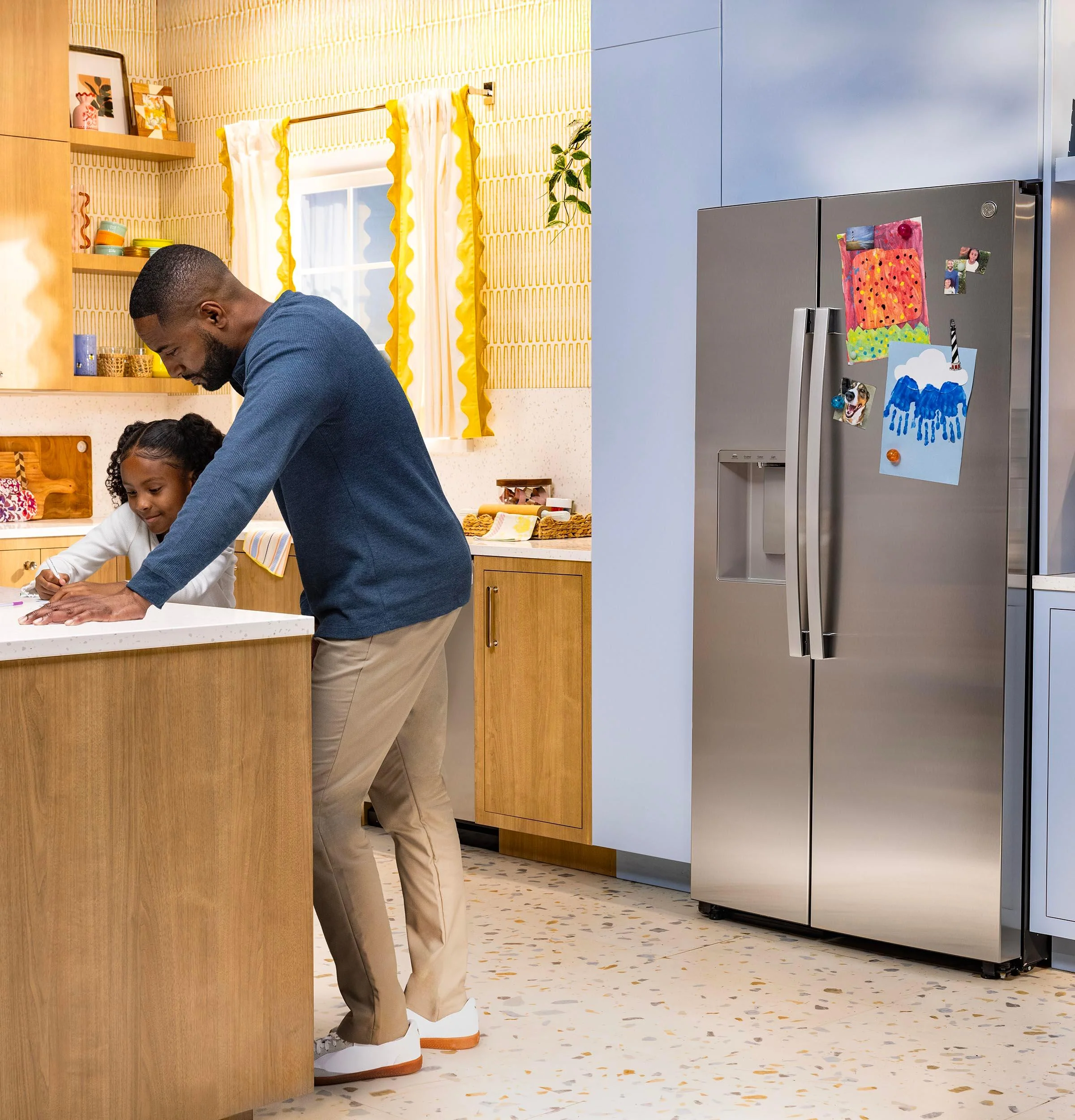 GZE24NYYFS GE® ENERGY STAR® 23.6 Cu. Ft. Counter-Depth Side-By-Side Refrigerator with Extra Tall Dispenser and In-Door Icemaker - Image 30