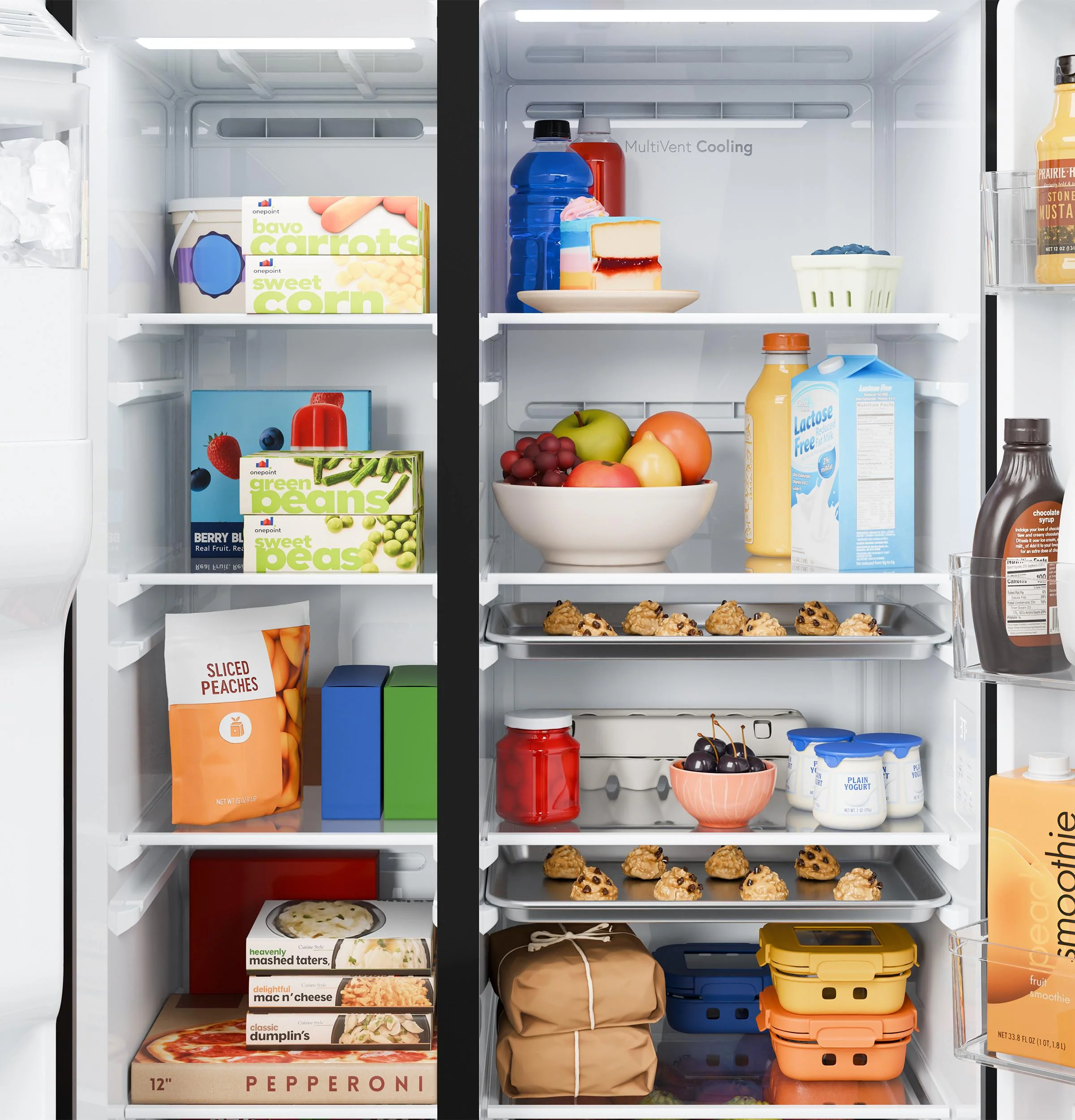 GZE24NYYFS GE® ENERGY STAR® 23.6 Cu. Ft. Counter-Depth Side-By-Side Refrigerator with Extra Tall Dispenser and In-Door Icemaker - Image 7