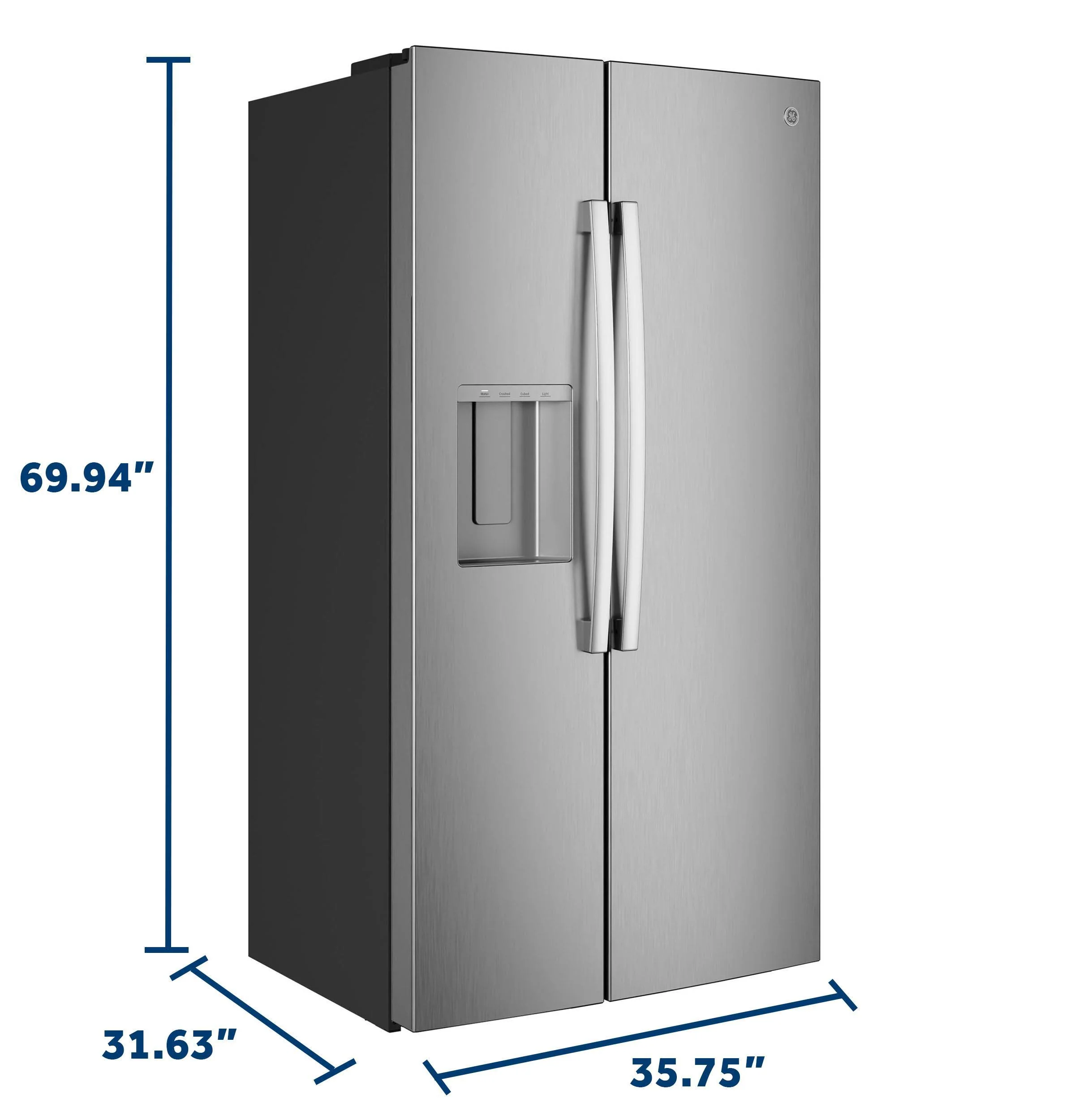 GZS24PYYFS GE® 23.5 Cu. Ft. Counter-Depth Side-By-Side Refrigerator with LED Light Walls and Extra Tall Dispenser - Image 34