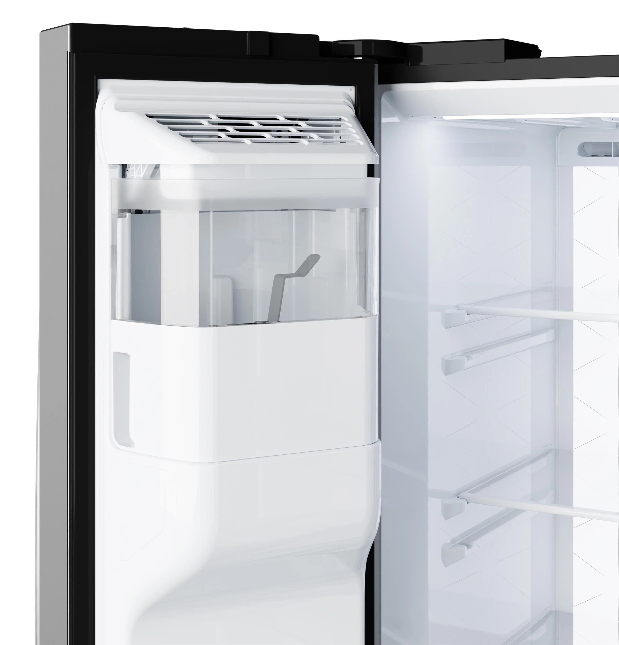 GZS24PYYFS GE® 23.5 Cu. Ft. Counter-Depth Side-By-Side Refrigerator with LED Light Walls and Extra Tall Dispenser - Image 9