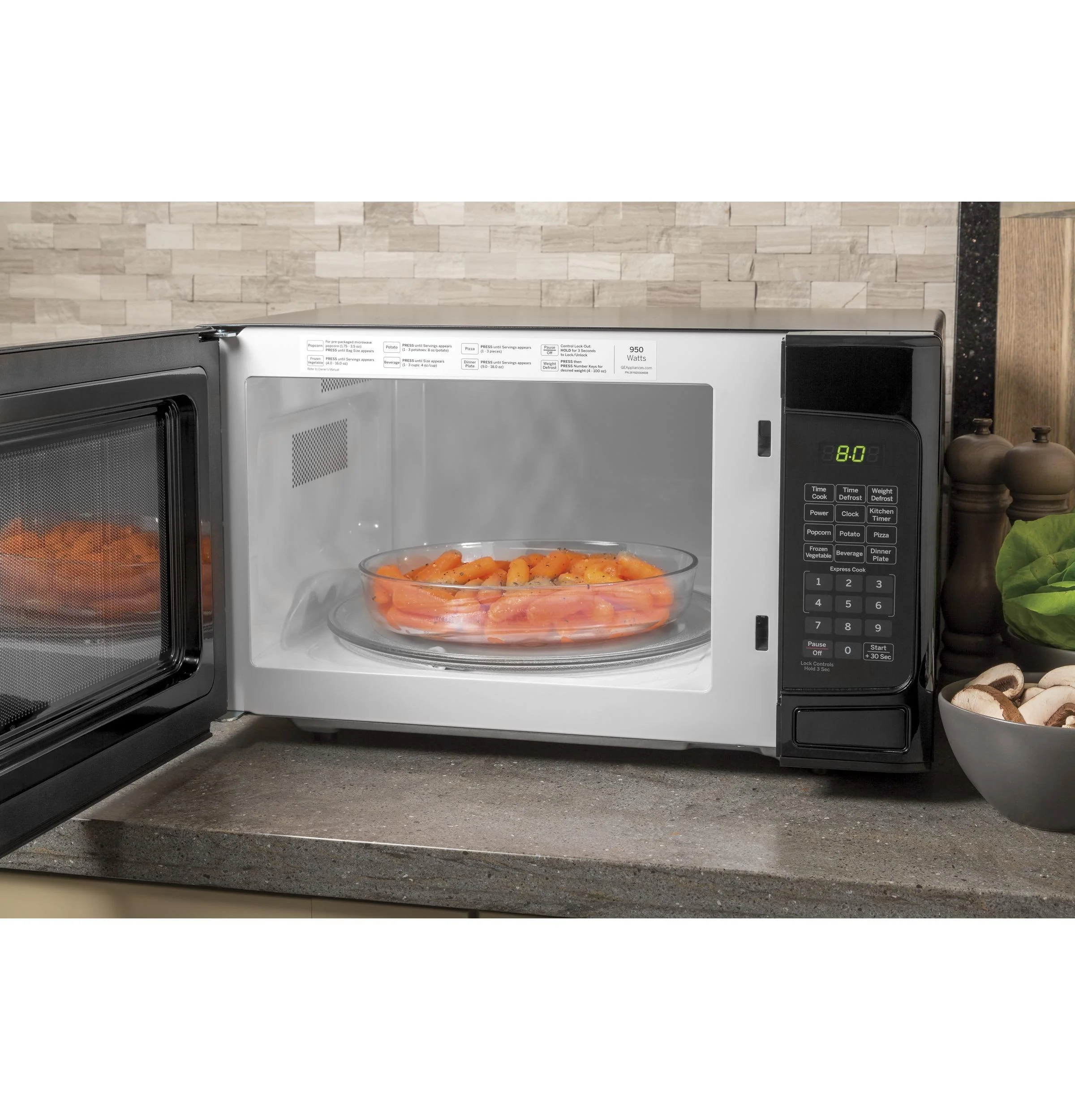 JESP113DPBB GE® 1.1 Cu. Ft. Capacity Countertop Microwave Oven - Image 4