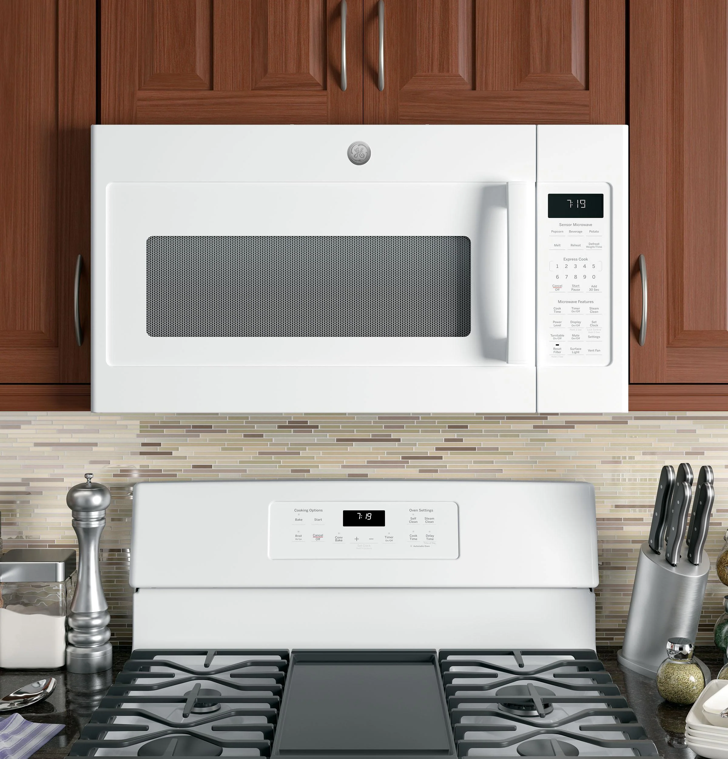 GE® 1.9 Cu. Ft. Over-the-Range Sensor Microwave Oven with Recirculating Venting - Image 8