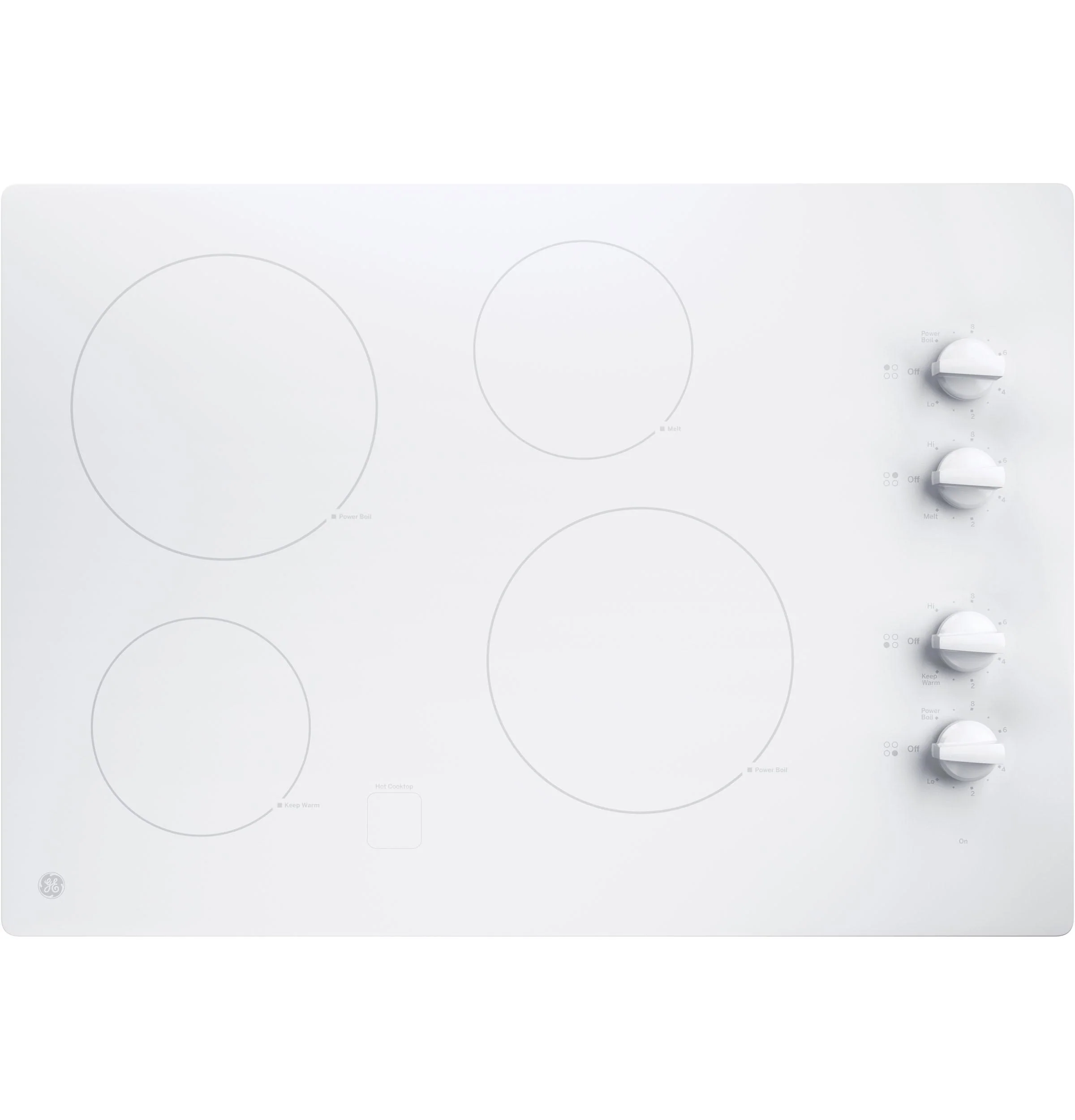 JP3030TWWW GE® 30" Built-In Knob Control Electric Cooktop