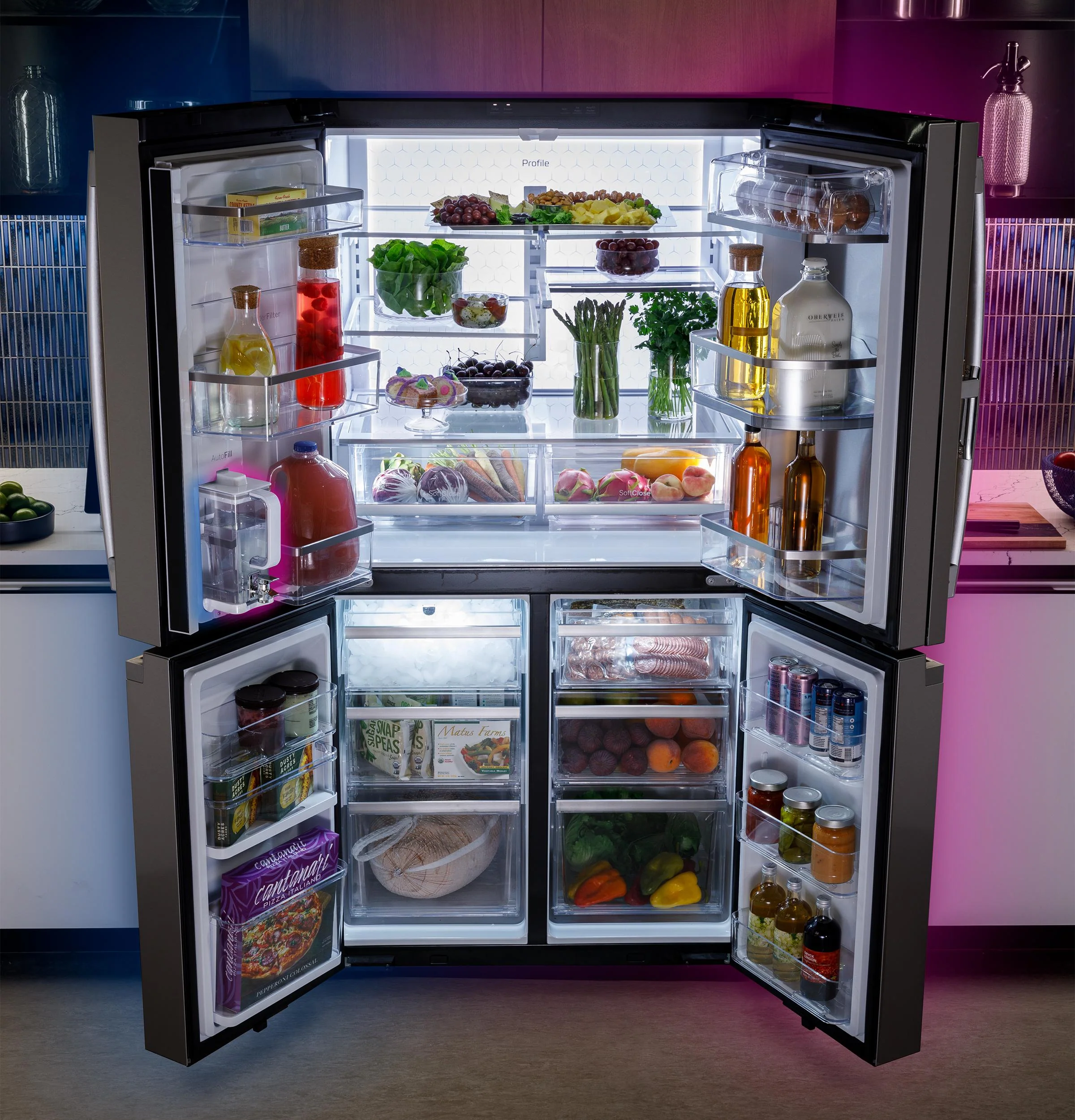 PAD28BYTFS GE Profile™ ENERGY STAR® 28.4 Cu. Ft. Quad-Door Refrigerator with Dual-Dispense AutoFill Pitcher and Door in Door - Image 17