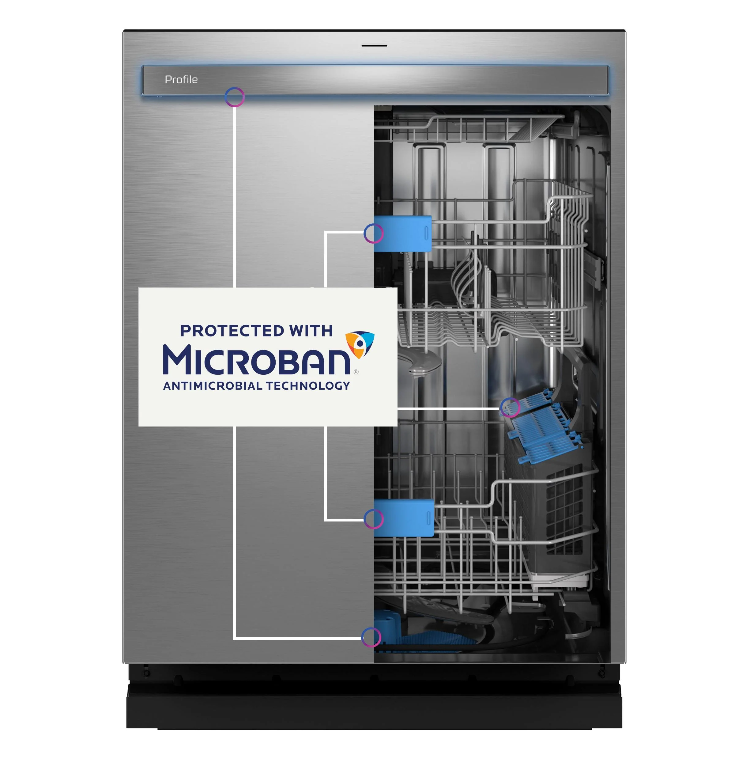 PDP715SYVFS GE Profile™ ENERGY STAR® Fingerprint Resistant Top Control Stainless Interior Dishwasher with Microban™ Antimicrobial Technology - Image 9