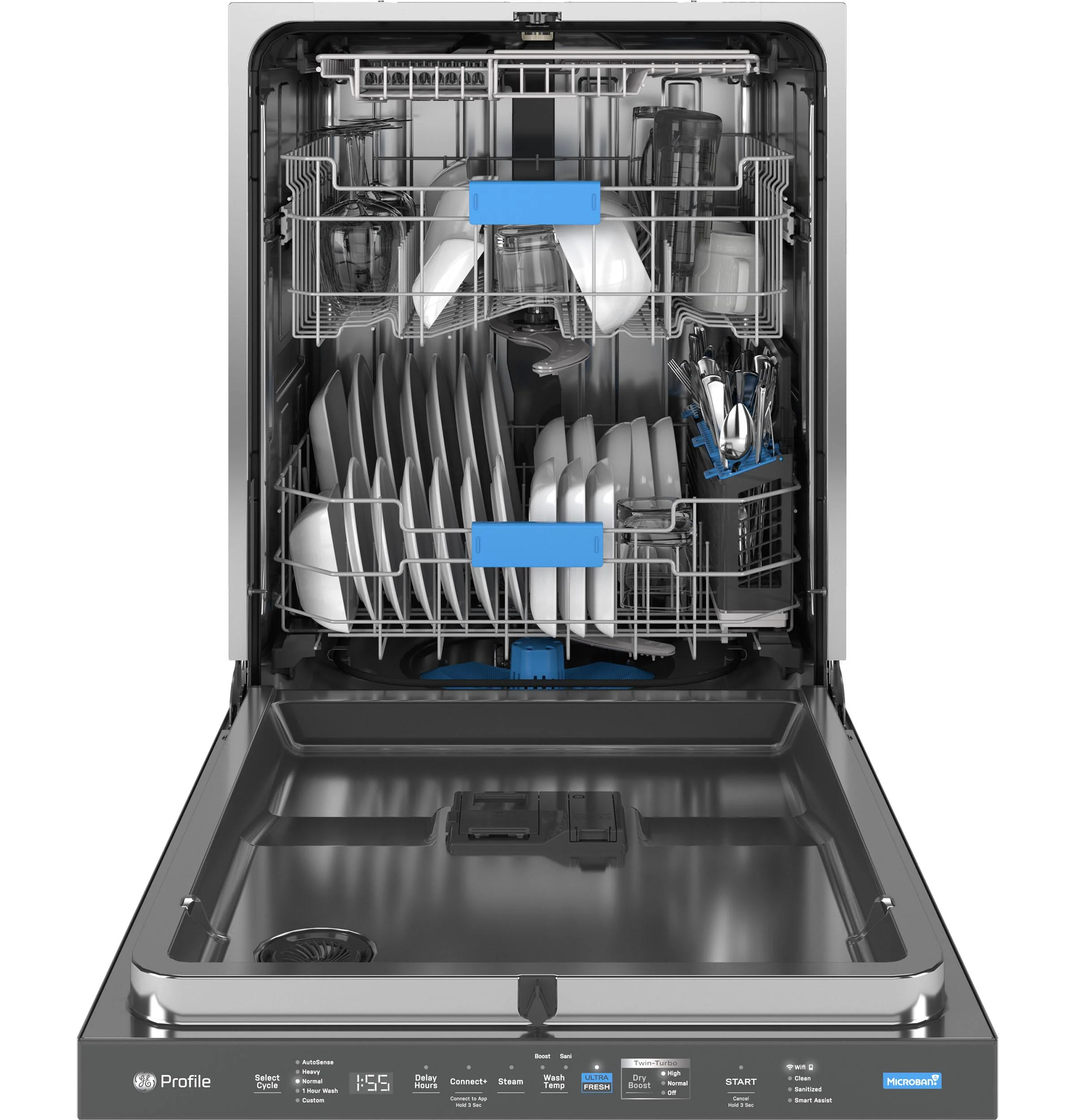 PDT755SBVTS GE Profile™ ENERGY STAR Smart UltraFresh System Dishwasher with Microban™ Antimicrobial Technology with Deep Clean Washing 3rd Rack, 42 dBA - Image 3