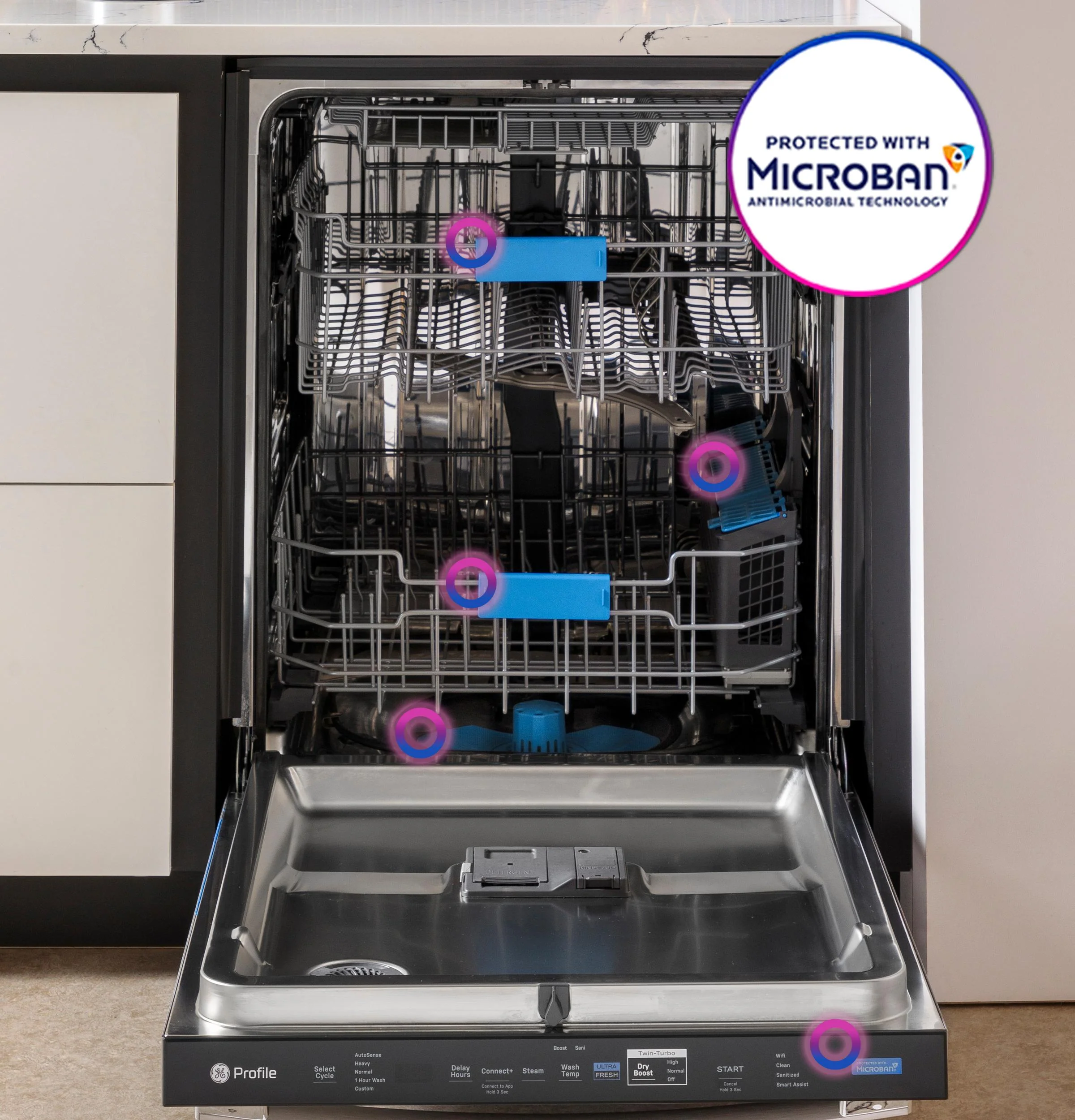 PDT795SBVTS GE Profile™ ENERGY STAR Smart UltraFresh System Dishwasher with Microban™ Antimicrobial Technology with Deep Clean Washing 3rd Rack, 39 dBA - Image 30