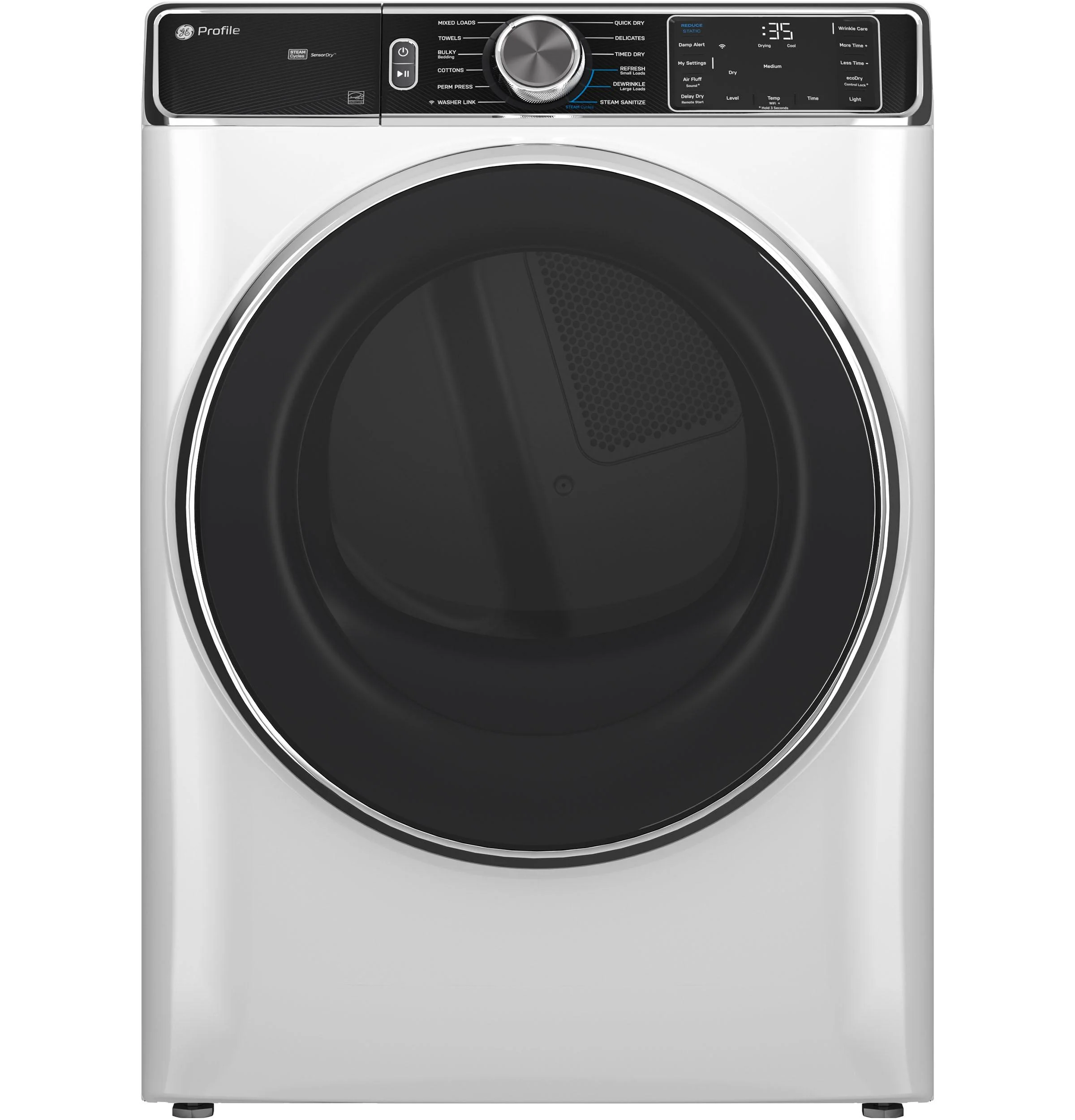 PFD87ESSVWW GE Profile™ 7.8 cu. ft. Capacity Smart Front Load Electric Dryer with Steam and Sanitize Cycle - Image 10