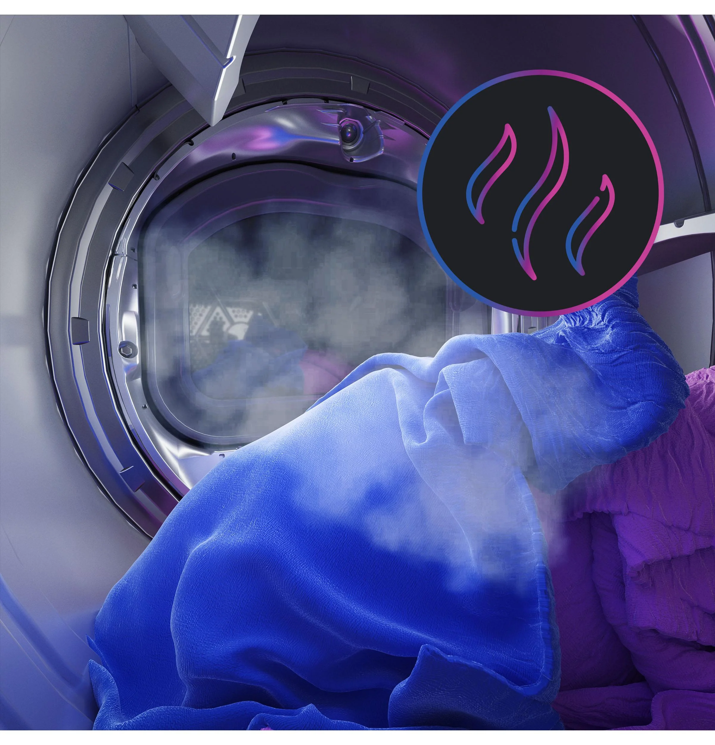 PFD87ESSVWW GE Profile™ 7.8 cu. ft. Capacity Smart Front Load Electric Dryer with Steam and Sanitize Cycle - Image 8