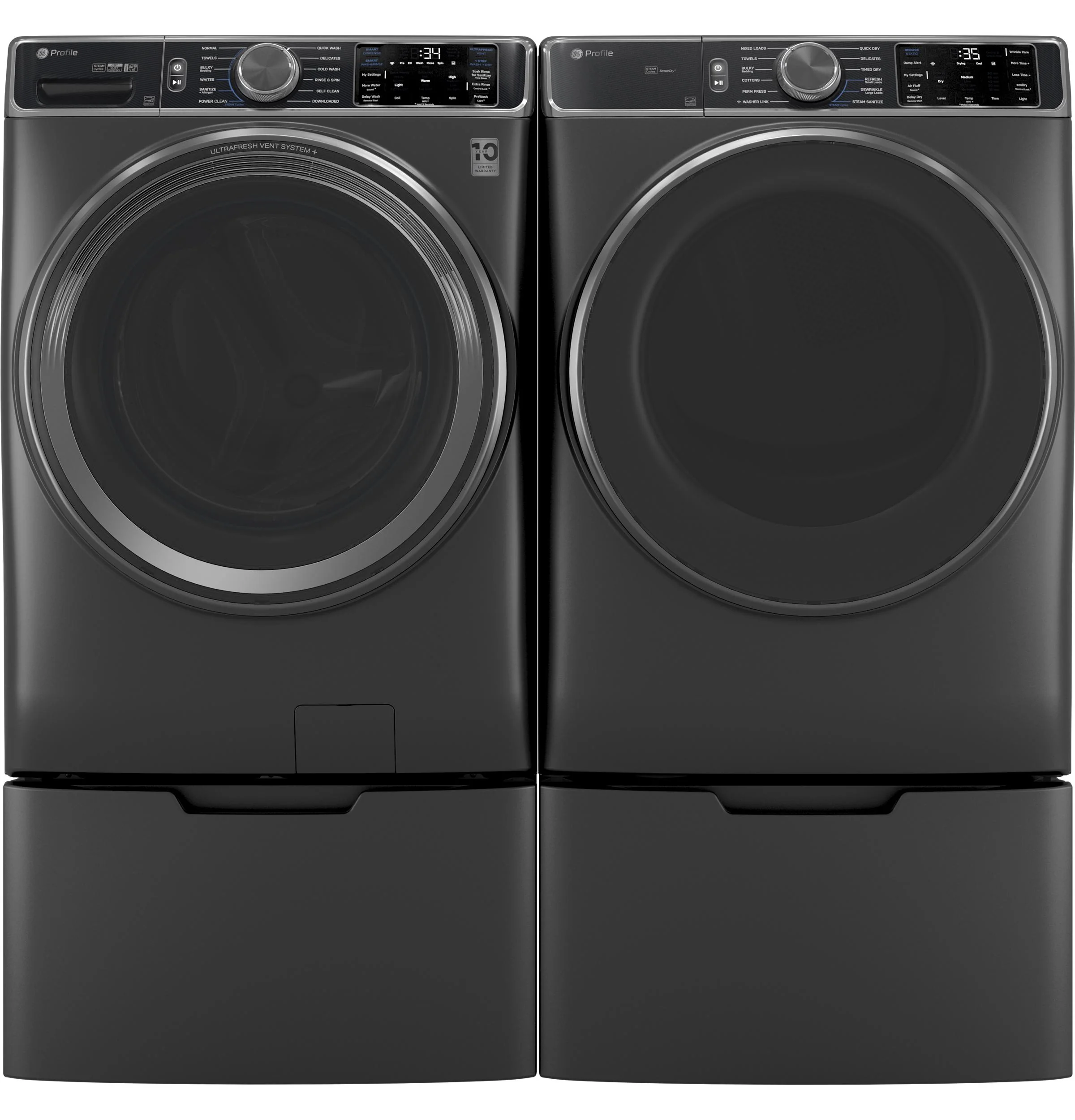PFD95GSPWDS GE Profile™ ENERGY STAR® 7.8 cu. ft. Capacity Smart Front Load Gas Dryer with Steam and Sanitize Cycle - Image 10