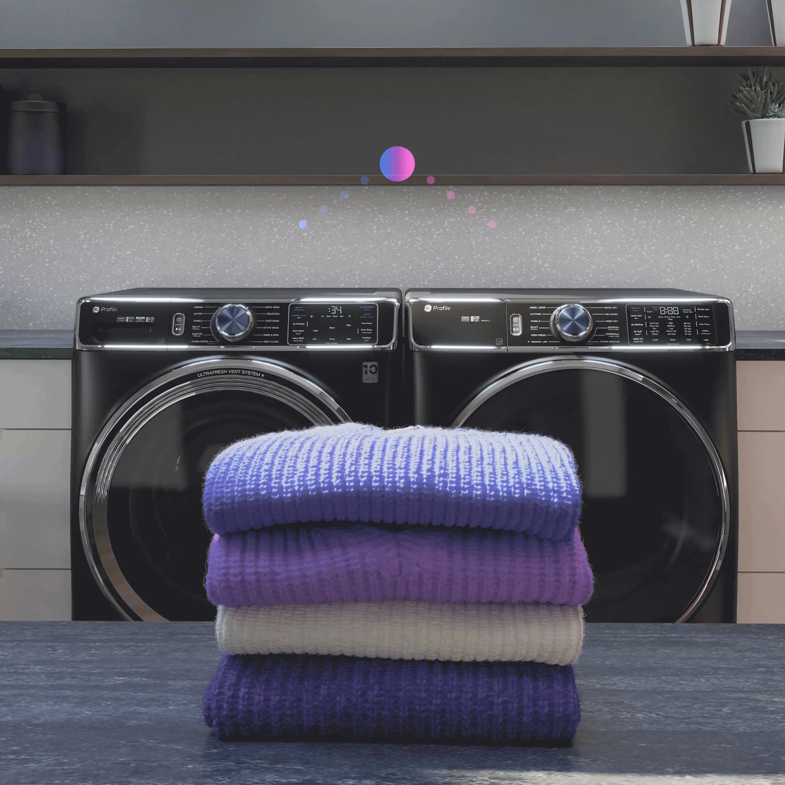 PFD95GSPWDS GE Profile™ ENERGY STAR® 7.8 cu. ft. Capacity Smart Front Load Gas Dryer with Steam and Sanitize Cycle - Image 17