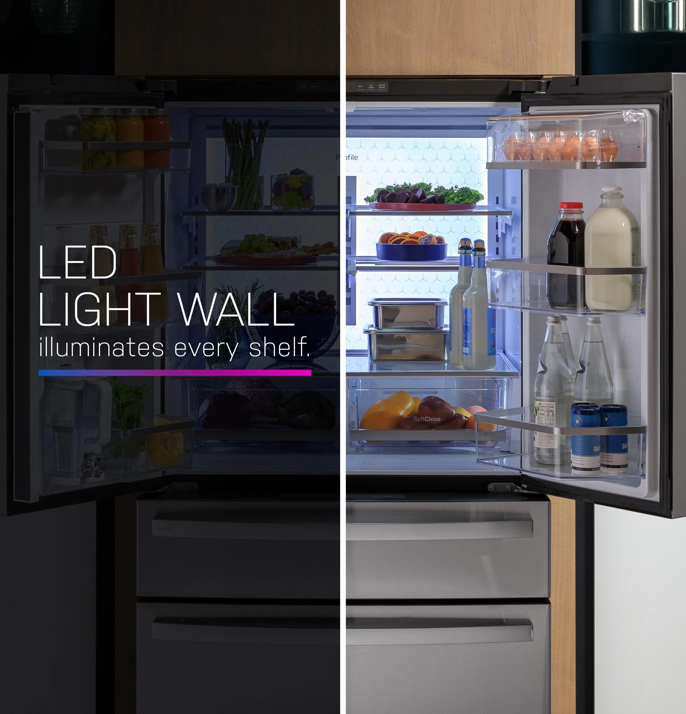 PGD29BYTFS GE Profile™ ENERGY STAR® 29 Cu. Ft. Smart Fingerprint Resistant 4-Door French-Door Refrigerator with Door In Door - Image 15