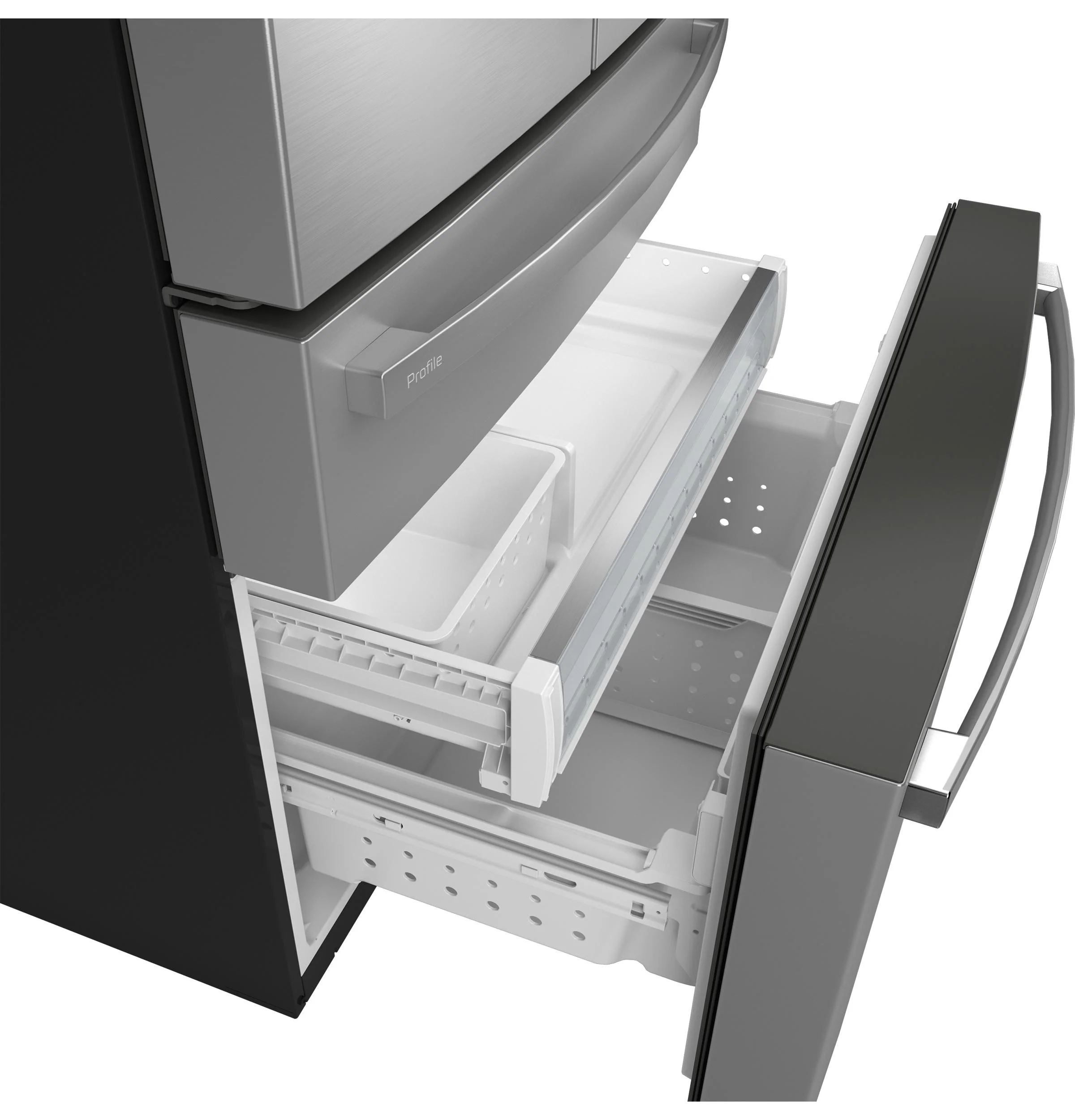 PGD29BYTFS GE Profile™ ENERGY STAR® 29 Cu. Ft. Smart Fingerprint Resistant 4-Door French-Door Refrigerator with Door In Door - Image 4