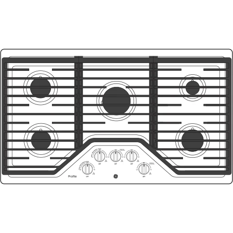PGP7036DLBB GE Profile™ 36" Built-In Gas Cooktop - Image 17