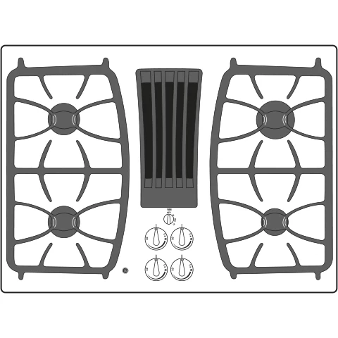 PGP9830DRBB GE Profile™ 30" Built-In Gas Downdraft Cooktop - Image 10