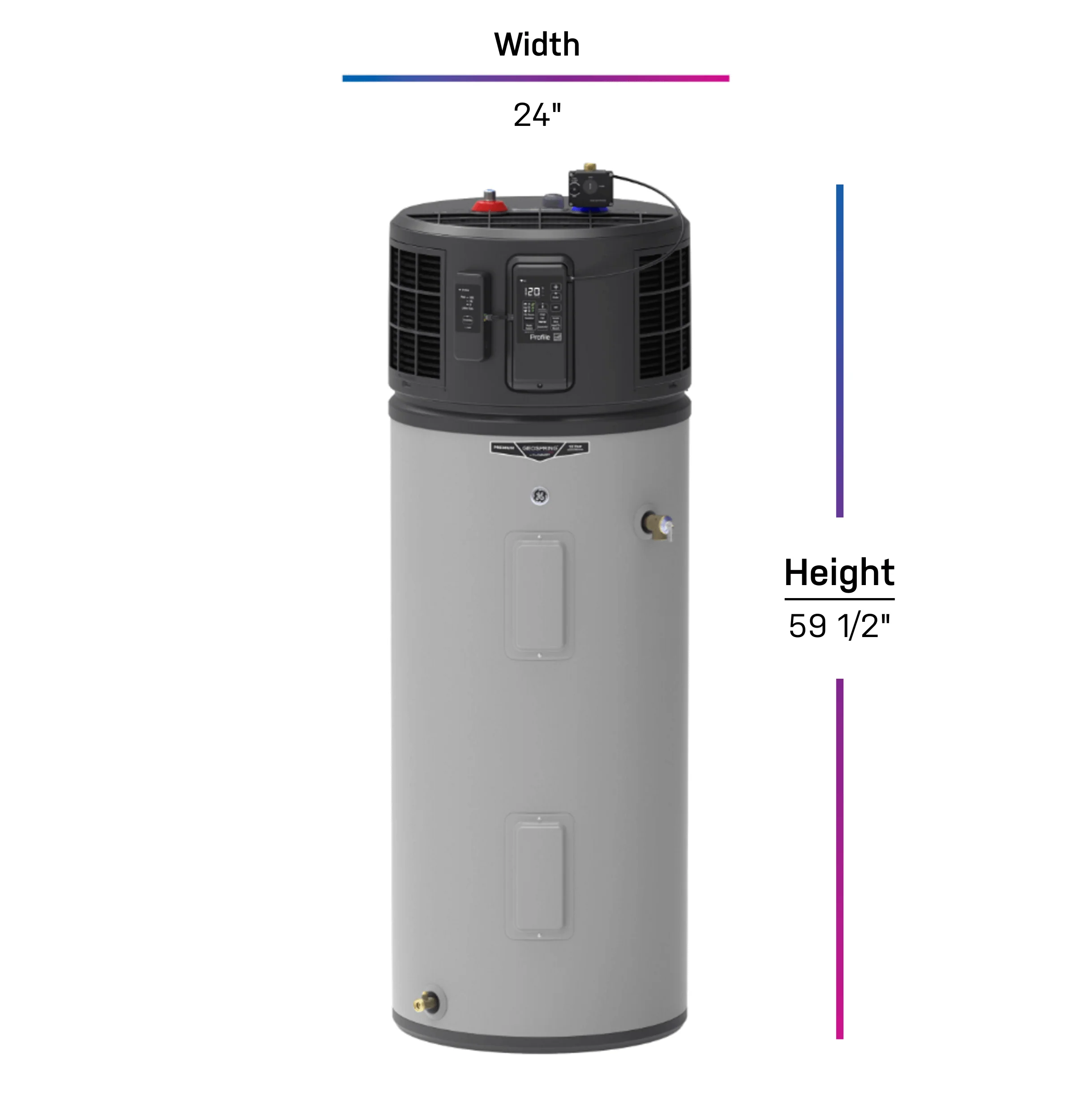 PH40S10BPY GE Profile™ GEOSPRING™ Smart Hybrid Heat Pump Water Heater 40-gallon - 240V - FlexCapacity - Image 6