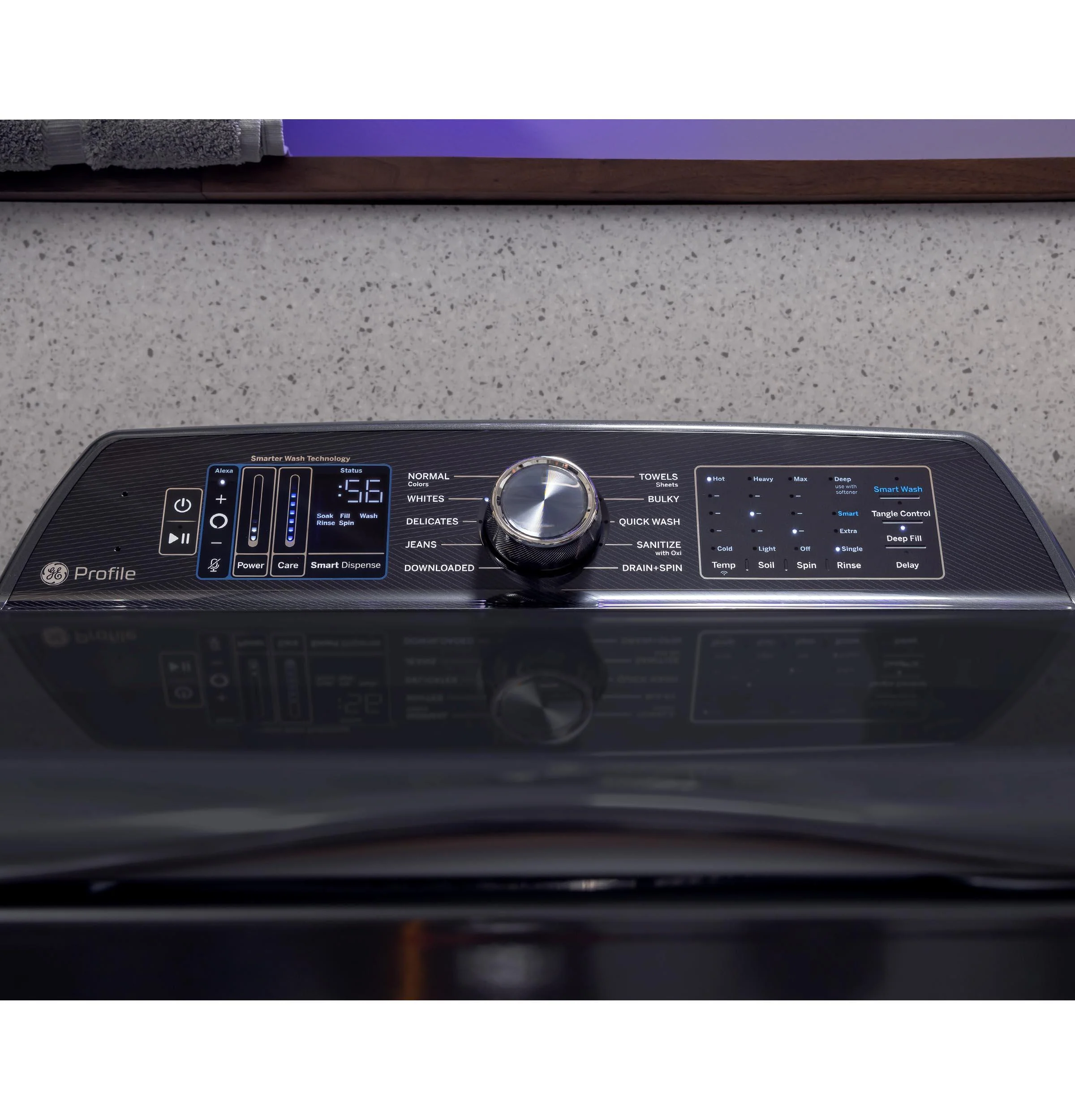 PTW800BPWRS GE Profile™ ENERGY STAR® 5.4 cu. ft. Capacity Washer with Smarter Wash Technology and Adaptive SmartDispense - Image 9