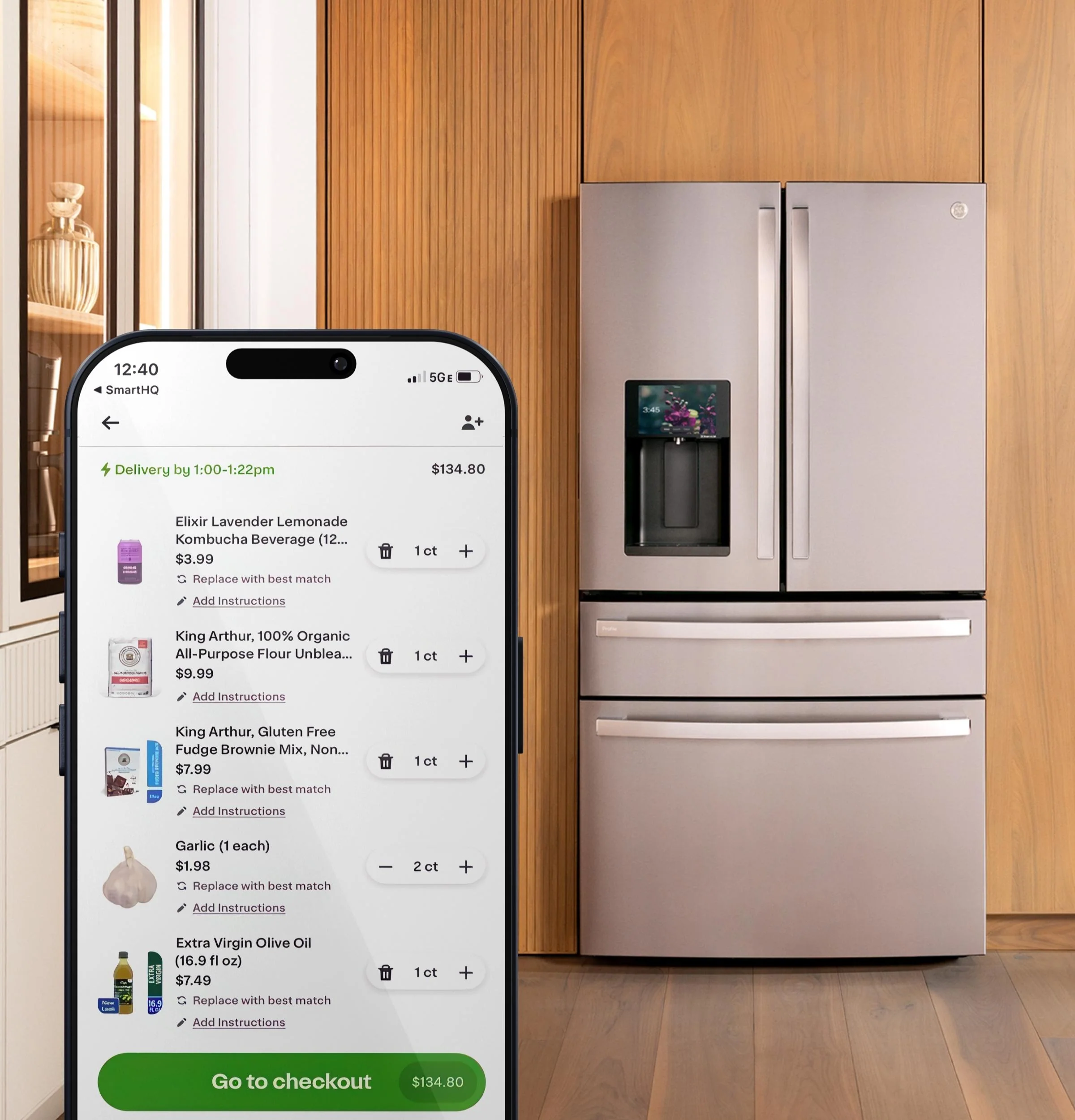 PVD28HYYFS GE Profile™ ENERGY STAR® 27.9 Cu. Ft. Smart 4-Door French-Door Refrigerator with Kitchen Assistant™ - Image 45