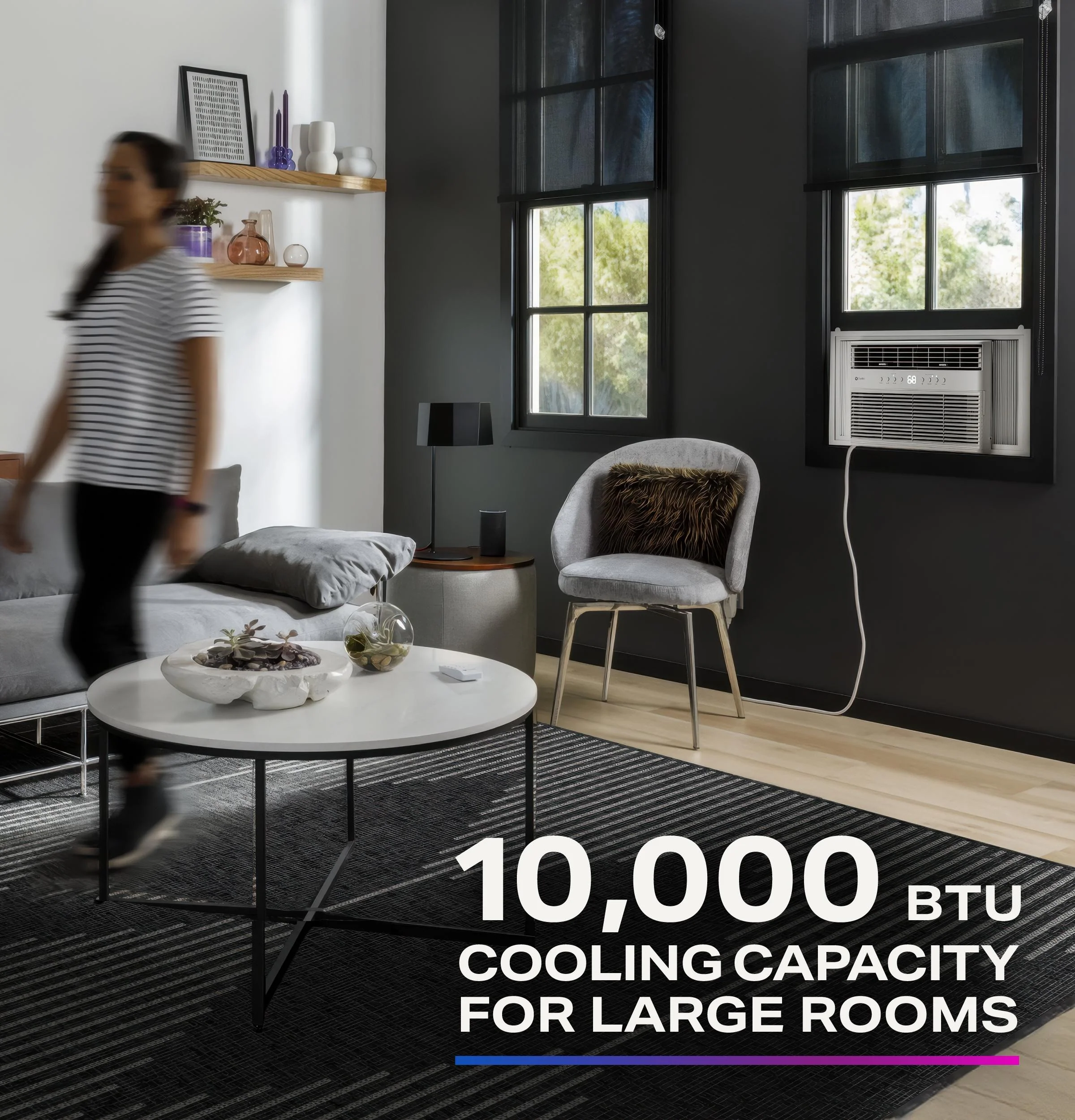 PWJV10WWF GE Profile™ 10,000 BTU Inverter Smart Ultra Quiet Window Air Conditioner for Medium Rooms up to 450 sq. ft. - Image 4