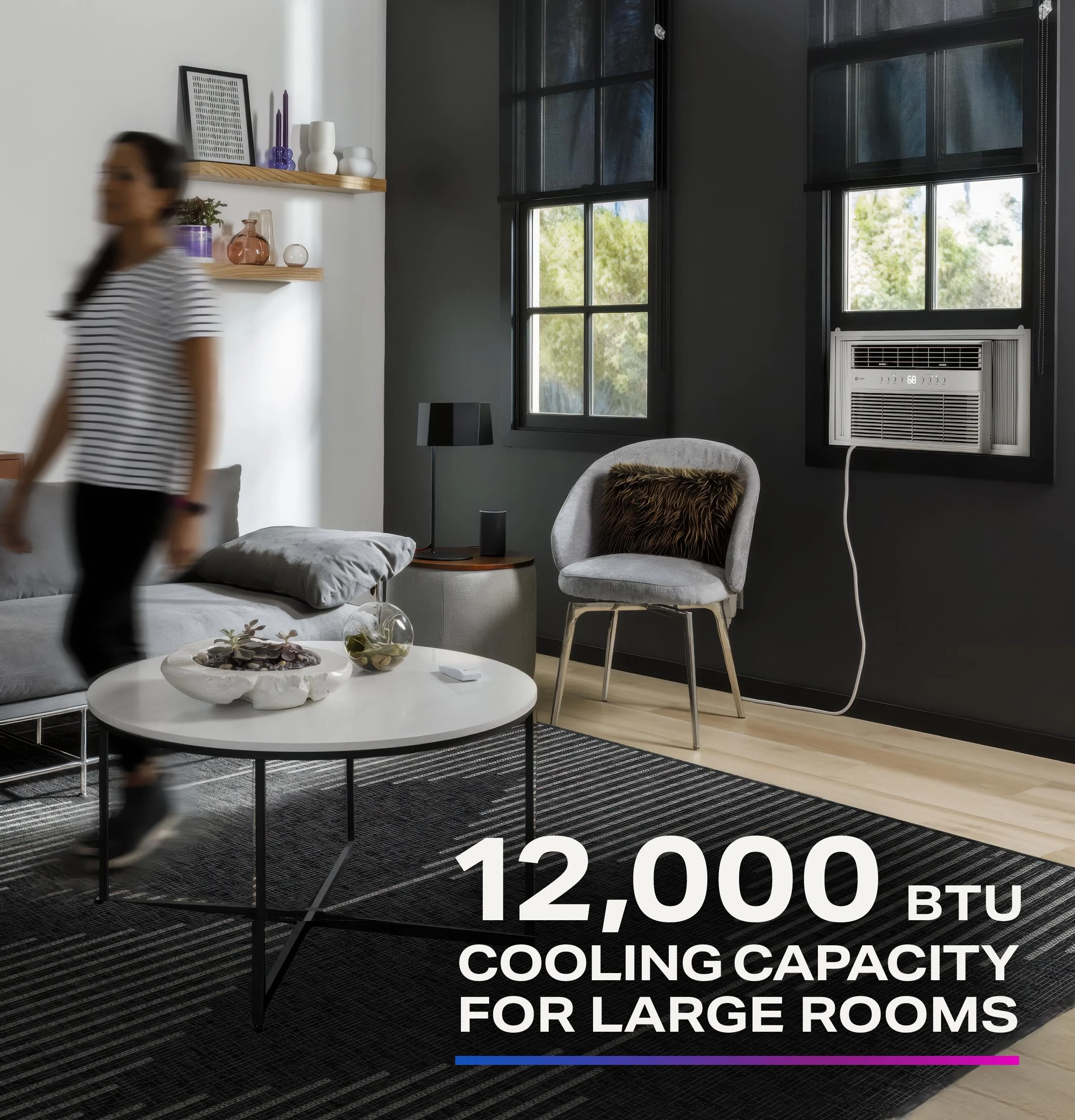 PWJV12WWF GE Profile™ 12,000 BTU Inverter Smart Ultra Quiet Window Air Conditioner for Medium Rooms up to 550 sq. ft. - Image 4