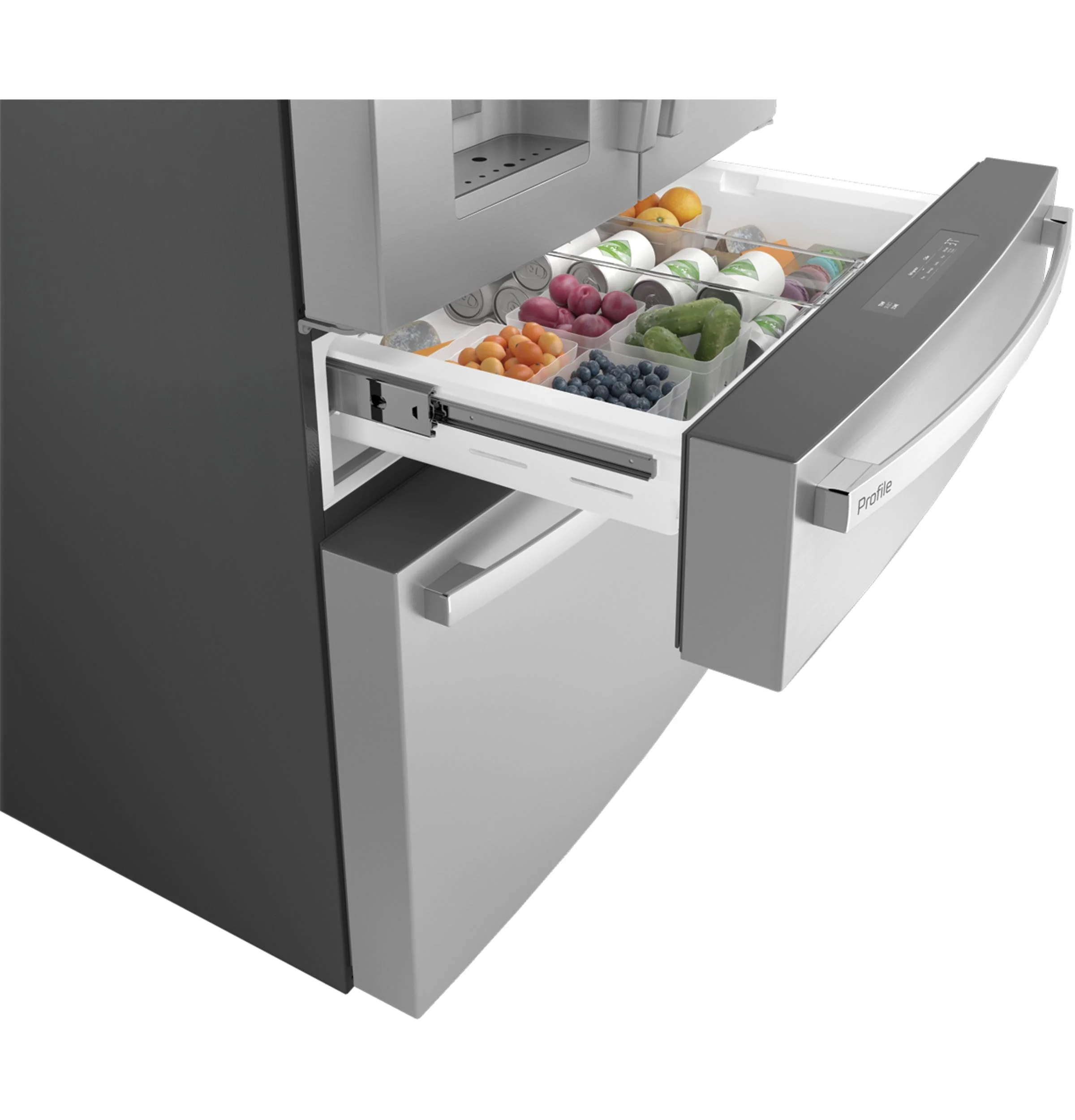 PXD22BYPFS GE Profile™ 22.4 Cu. Ft. Smart Counter-Depth Fingerprint Resistant 4-Door French-Door Refrigerator with Door In Door - Image 11