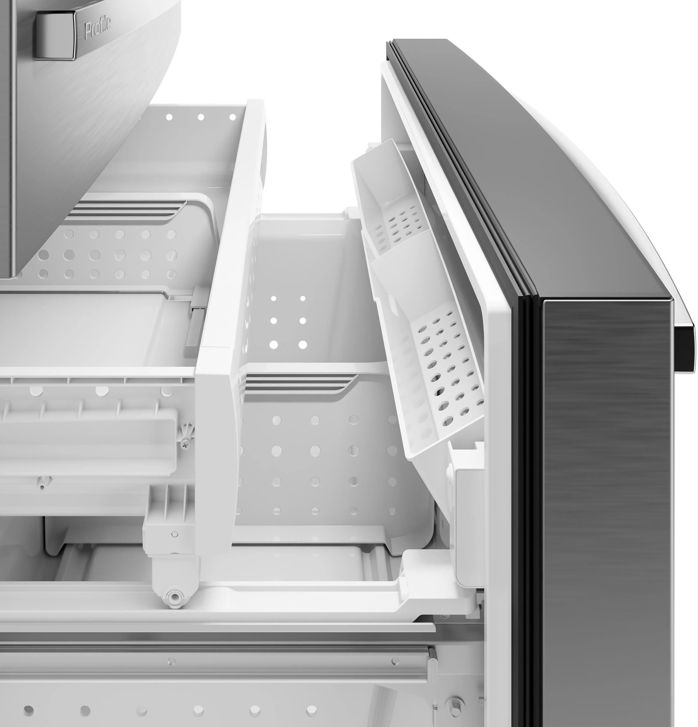 PXD22HYYFS GE Profile™ ENERGY STAR® 22.4 Cu. Ft. Smart Counter-Depth 4-Door French-Door Refrigerator with Kitchen Assistant™ - Image 12
