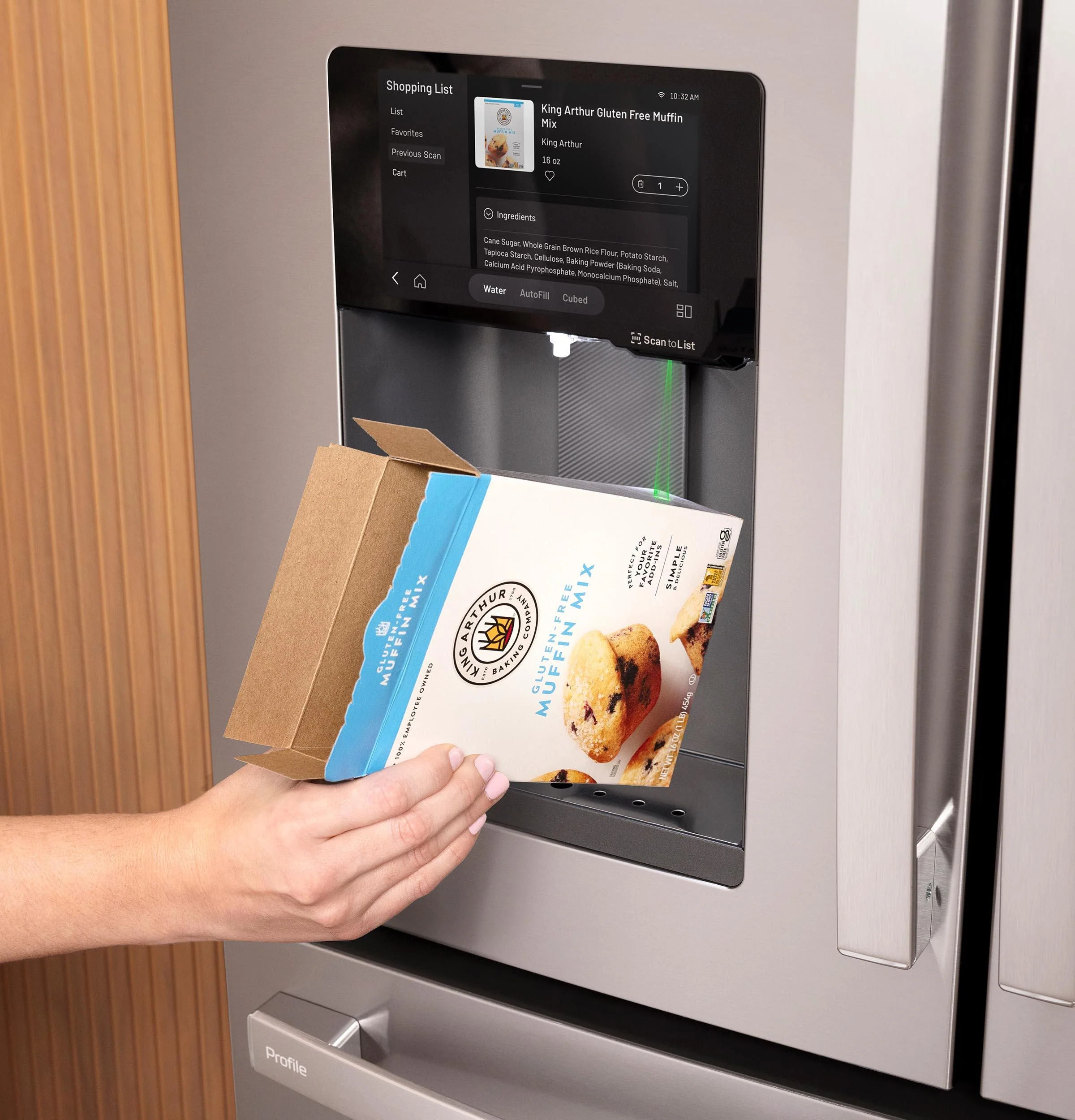PXD22HYYFS GE Profile™ ENERGY STAR® 22.4 Cu. Ft. Smart Counter-Depth 4-Door French-Door Refrigerator with Kitchen Assistant™ - Image 16