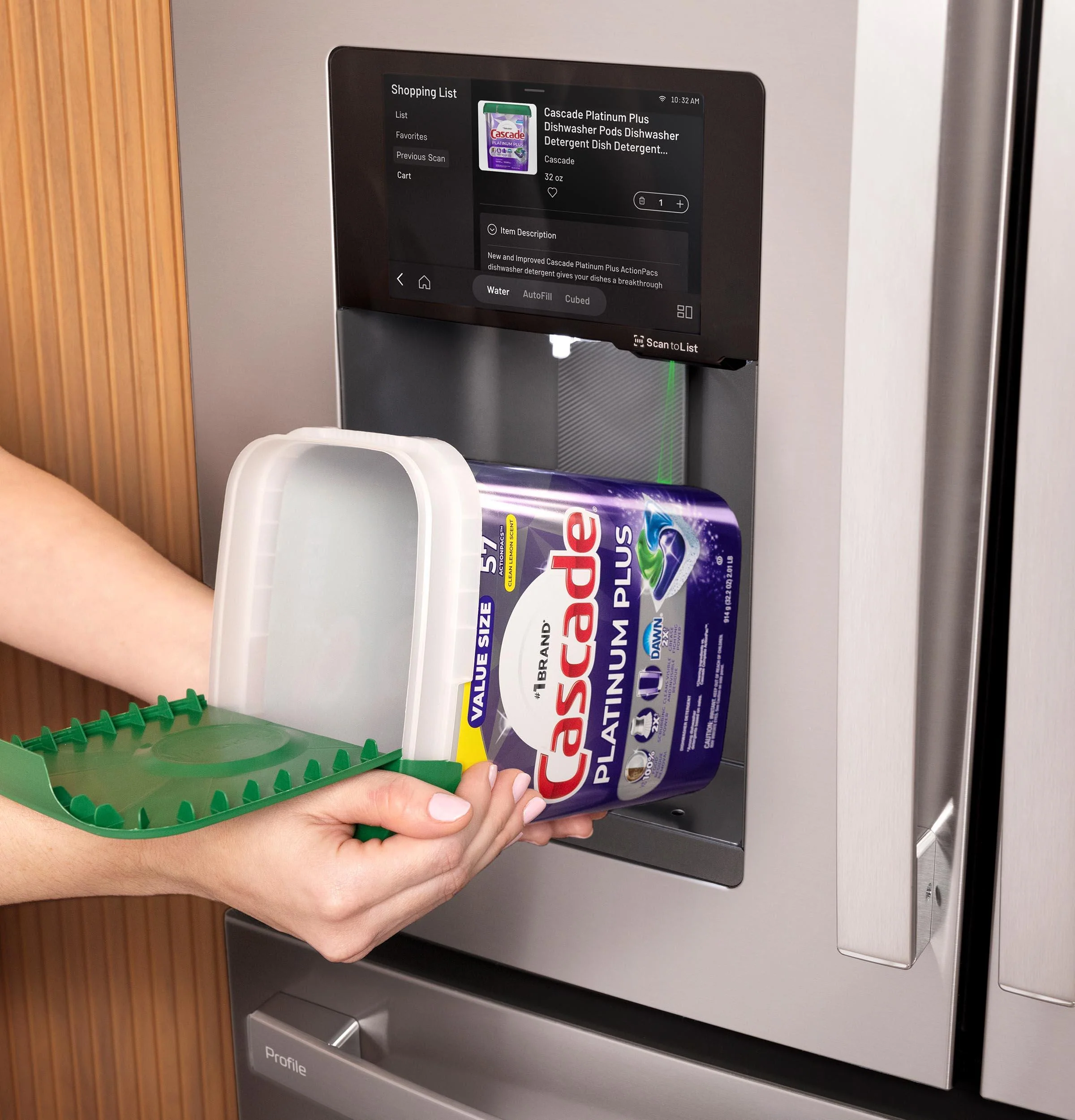 PXD22HYYFS GE Profile™ ENERGY STAR® 22.4 Cu. Ft. Smart Counter-Depth 4-Door French-Door Refrigerator with Kitchen Assistant™ - Image 17