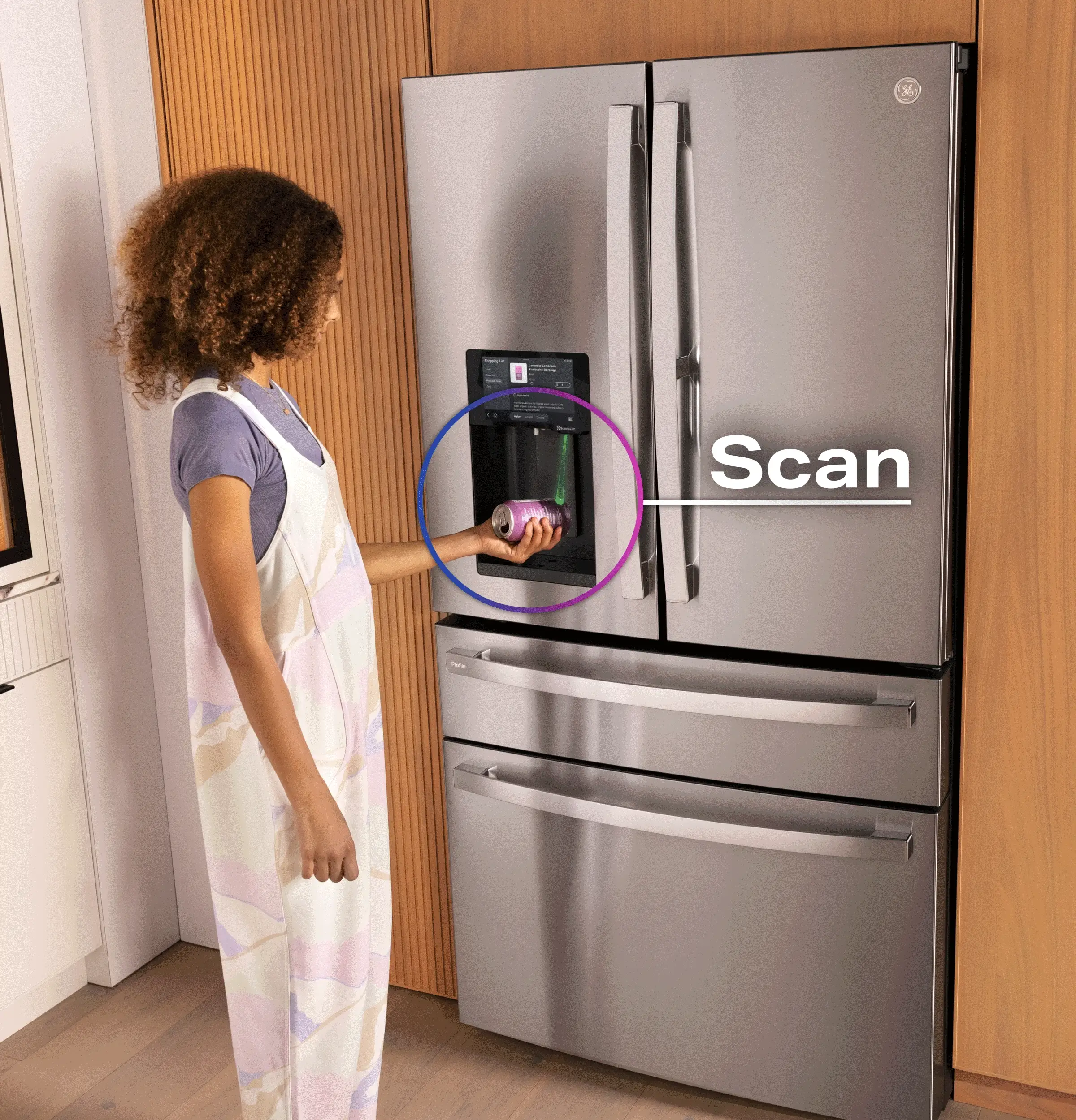 PXD22HYYFS GE Profile™ ENERGY STAR® 22.4 Cu. Ft. Smart Counter-Depth 4-Door French-Door Refrigerator with Kitchen Assistant™ - Image 18