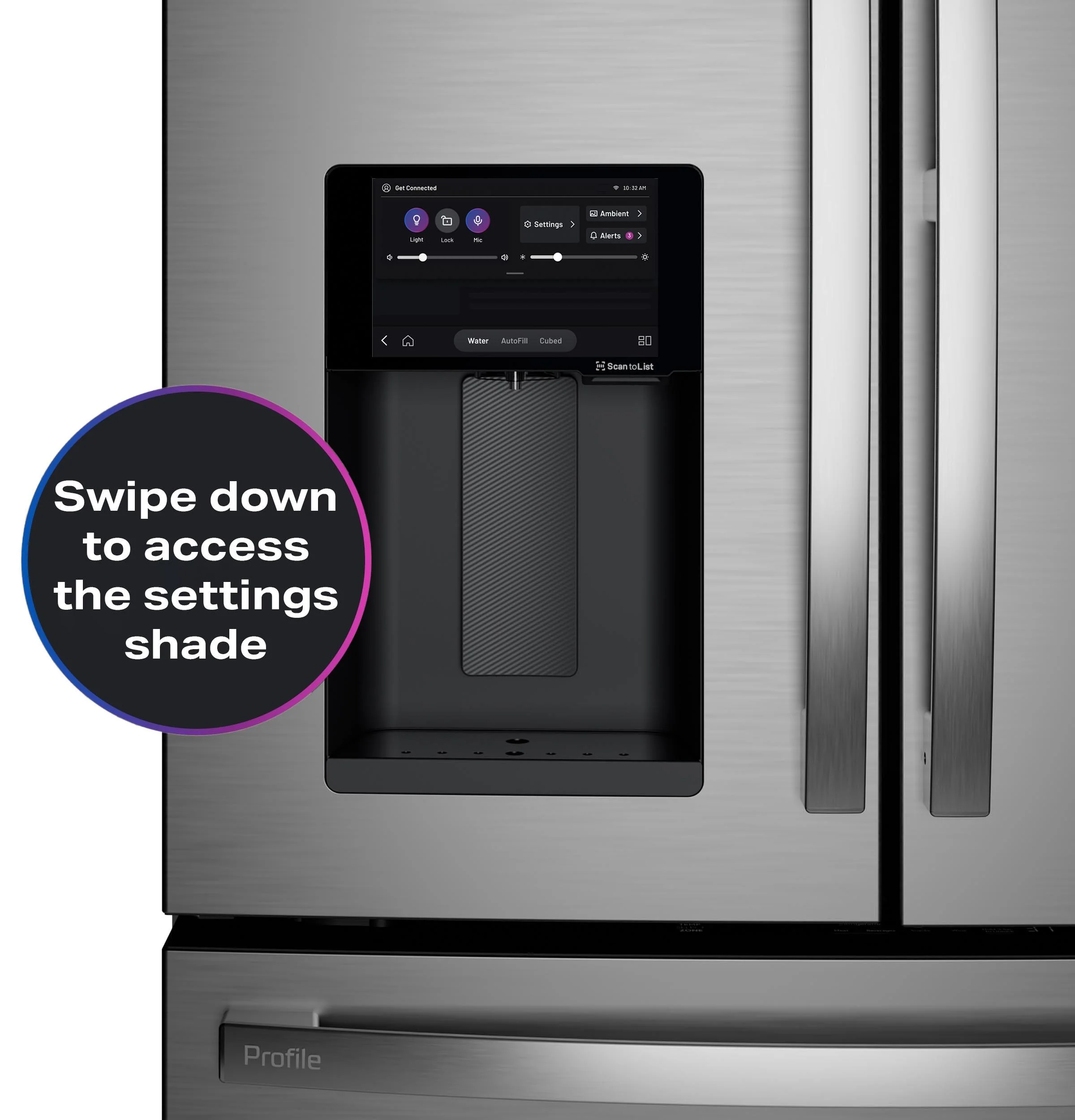 PXD22HYYFS GE Profile™ ENERGY STAR® 22.4 Cu. Ft. Smart Counter-Depth 4-Door French-Door Refrigerator with Kitchen Assistant™ - Image 29