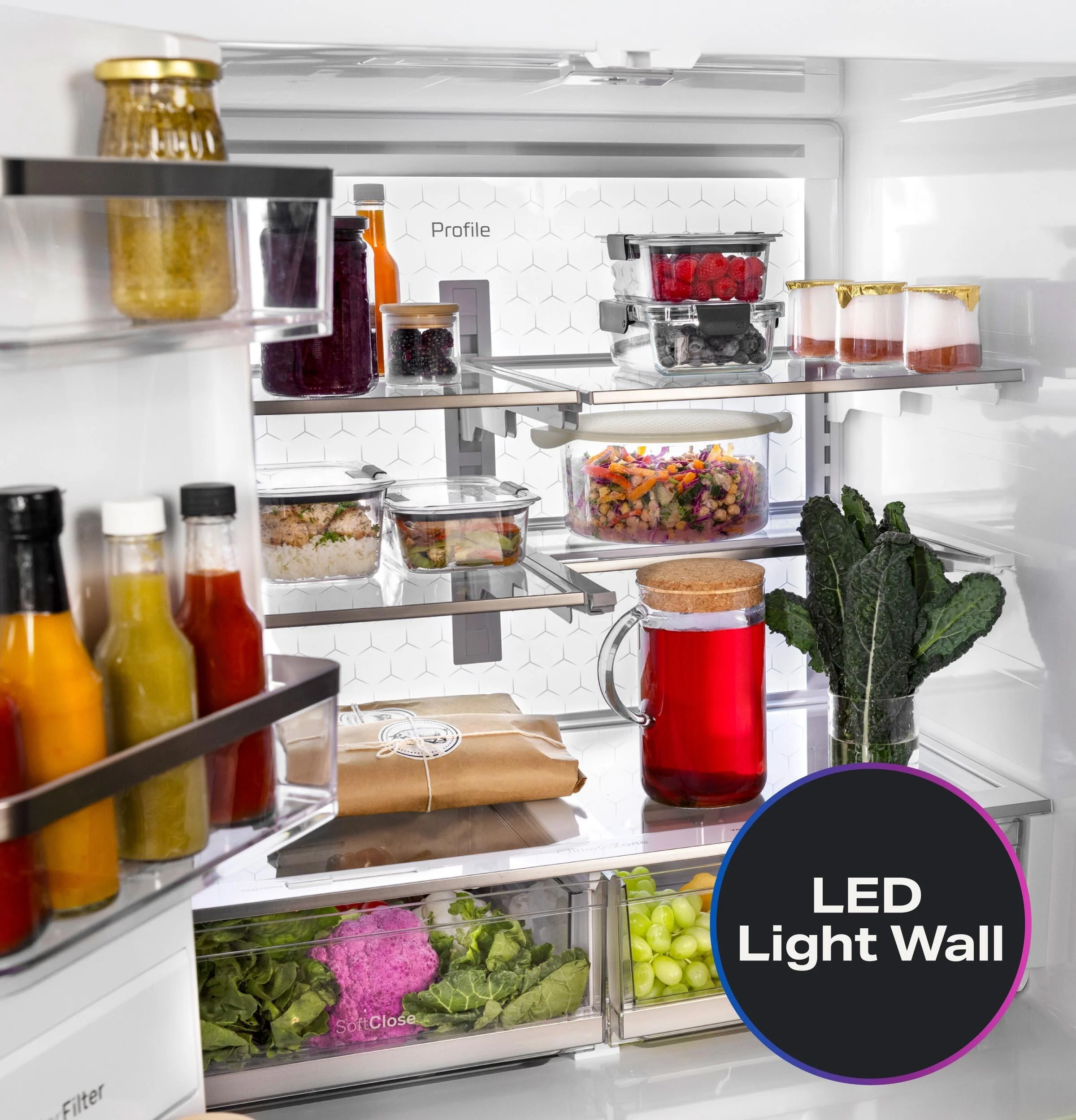 PXD22HYYFS GE Profile™ ENERGY STAR® 22.4 Cu. Ft. Smart Counter-Depth 4-Door French-Door Refrigerator with Kitchen Assistant™ - Image 33