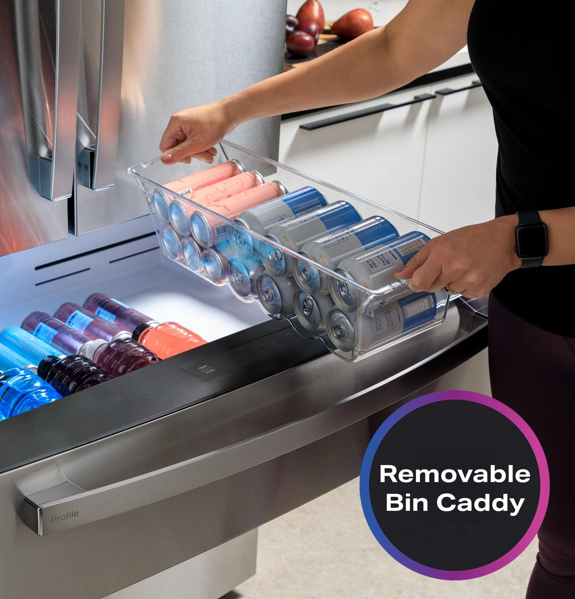 PXD22HYYFS GE Profile™ ENERGY STAR® 22.4 Cu. Ft. Smart Counter-Depth 4-Door French-Door Refrigerator with Kitchen Assistant™ - Image 36