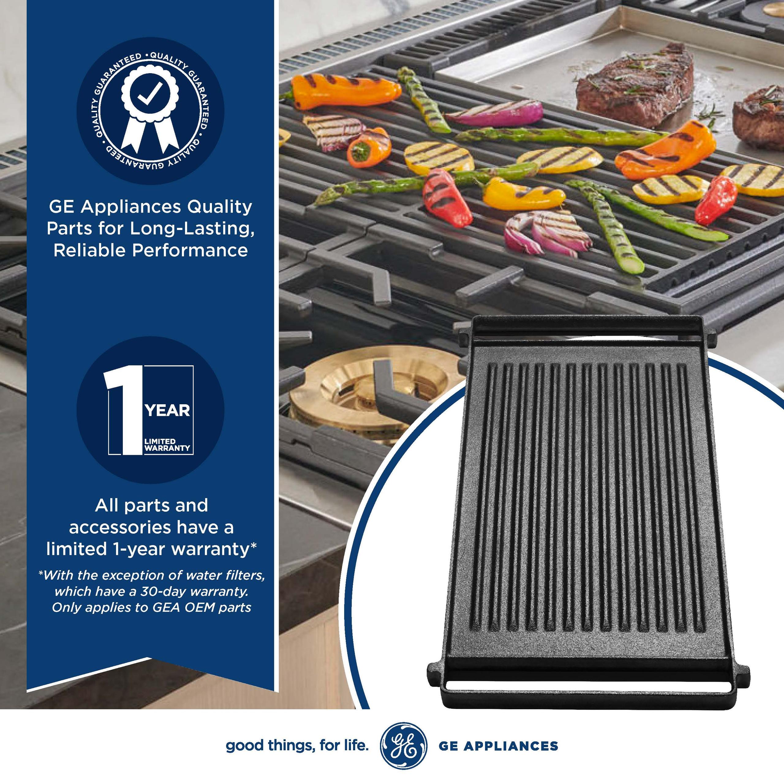 Ge Appliances WB31X24998 Reversible Griddle / Grill Combo - Image 5