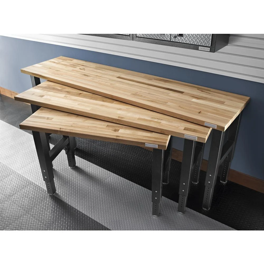 Gladiator GAWB08HWEG 8' Adjustable Height Hardwood Workbench - Image 9